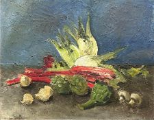 Luc GENOT (XX). Stillleben mit Gemüse. Datiert 1963.