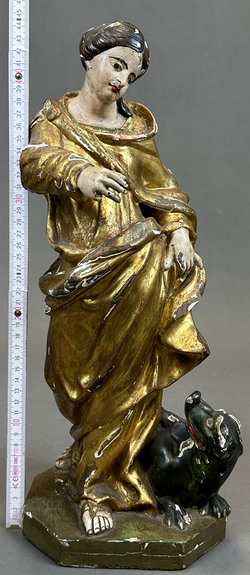 Holzfigur. Maria Immakulata mit Drache. 18. Jahrhundert. Süddeutschland. - Bild 10 aus 12