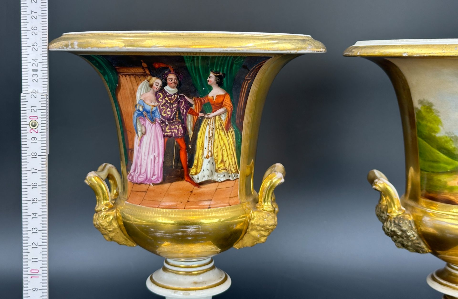 Pair of Empire krater vases. 19th century. - Image 18 of 18