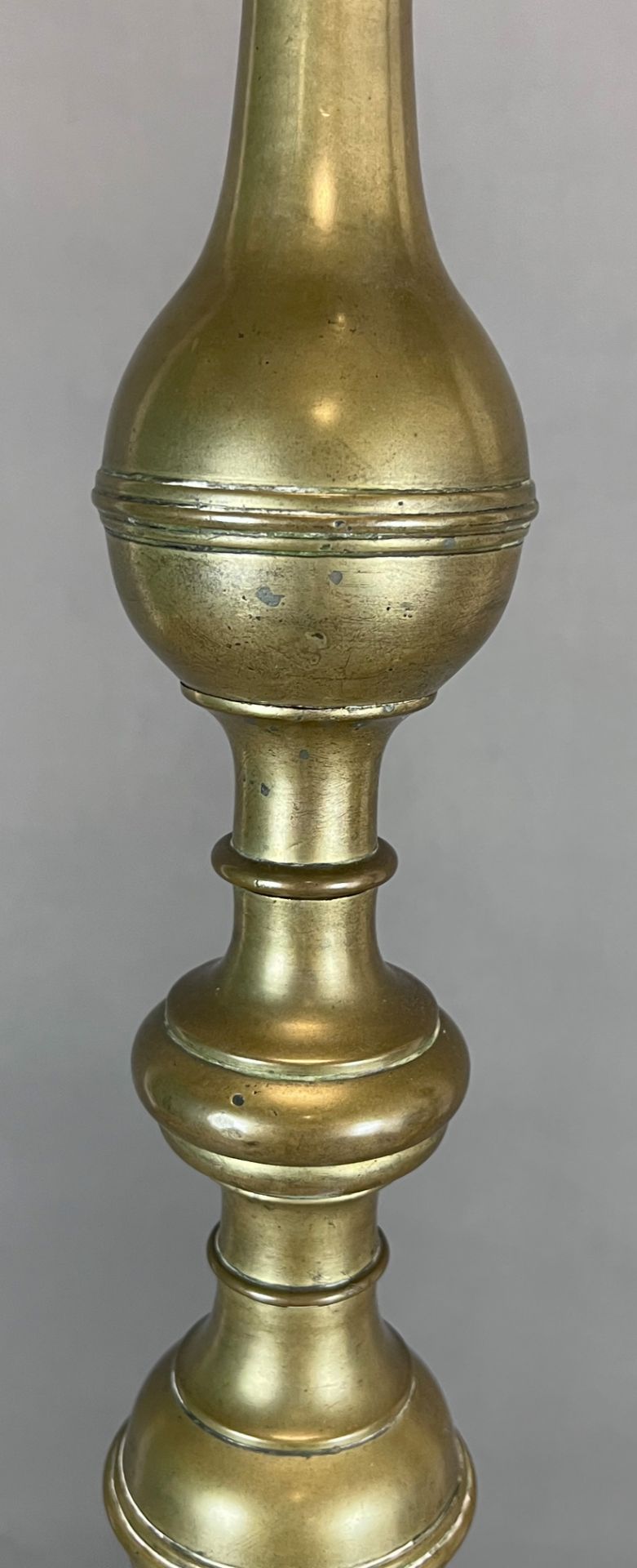 A pair of baroque altar candlesticks. Torches. Brass. - Image 5 of 13