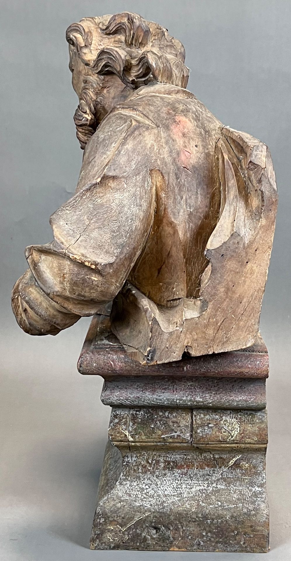 Holzfigur. Apostel Petrus. 2. Hälfte 17. Jahrhundert. Süddeutschland. - Bild 2 aus 10