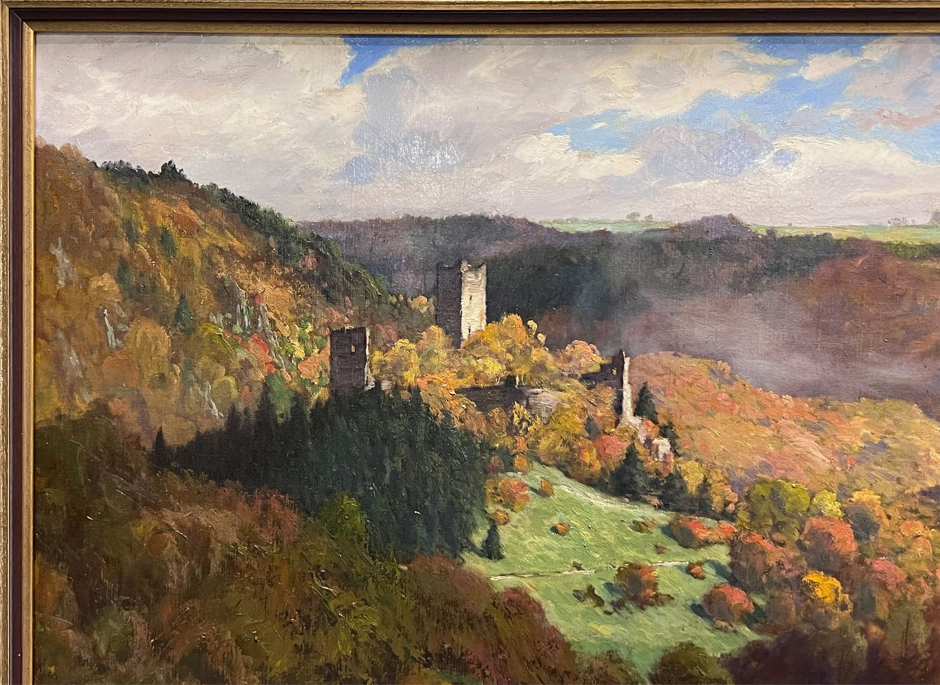 Paul PÜTZHOFEN-HAMBÜCHEN (1879 - 1939). View of the Manderscheid castles in the Eifel - Image 3 of 12