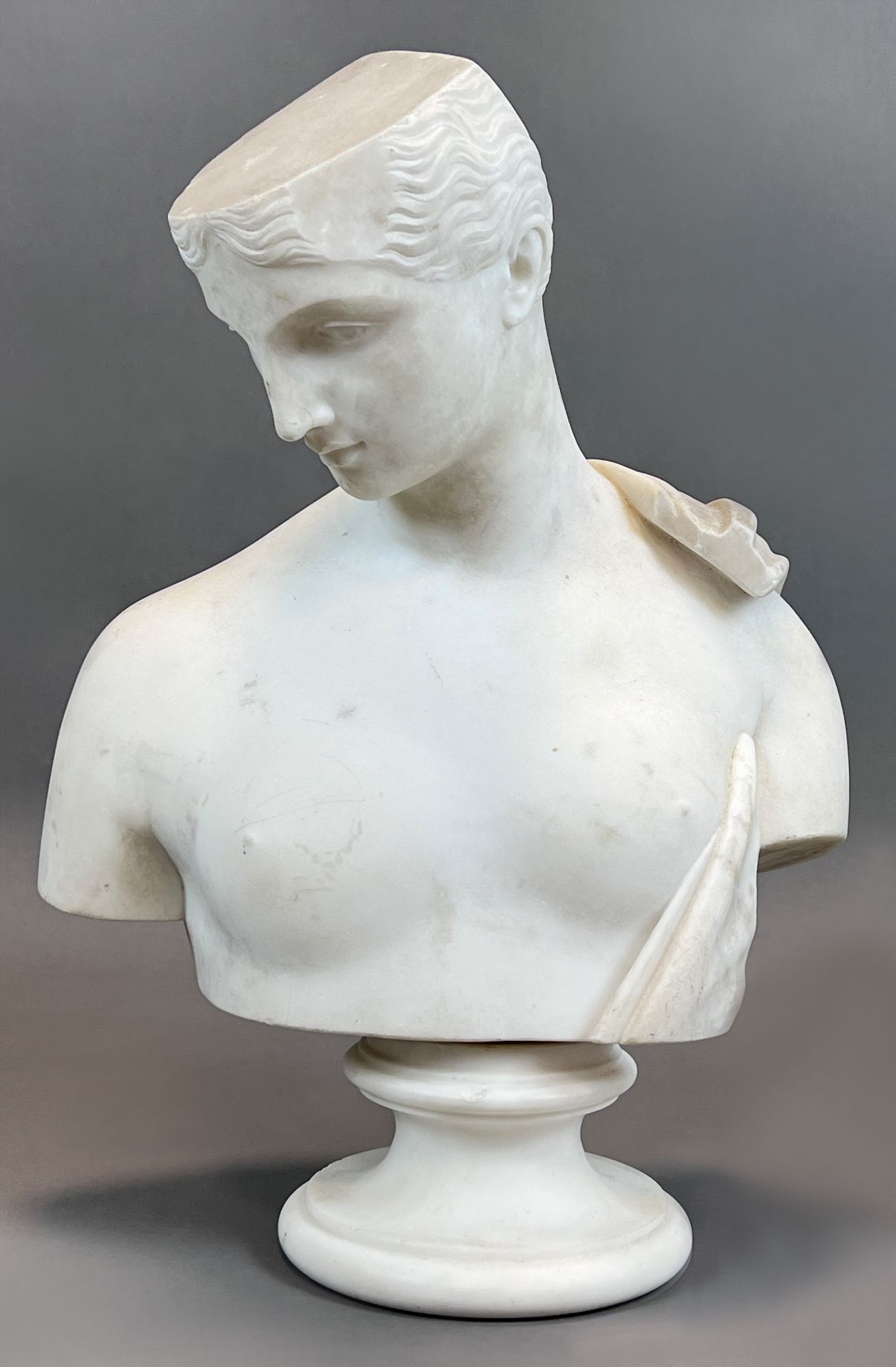 Marble bust. Psyche of Capua. Probably Italy. Late 19th century.