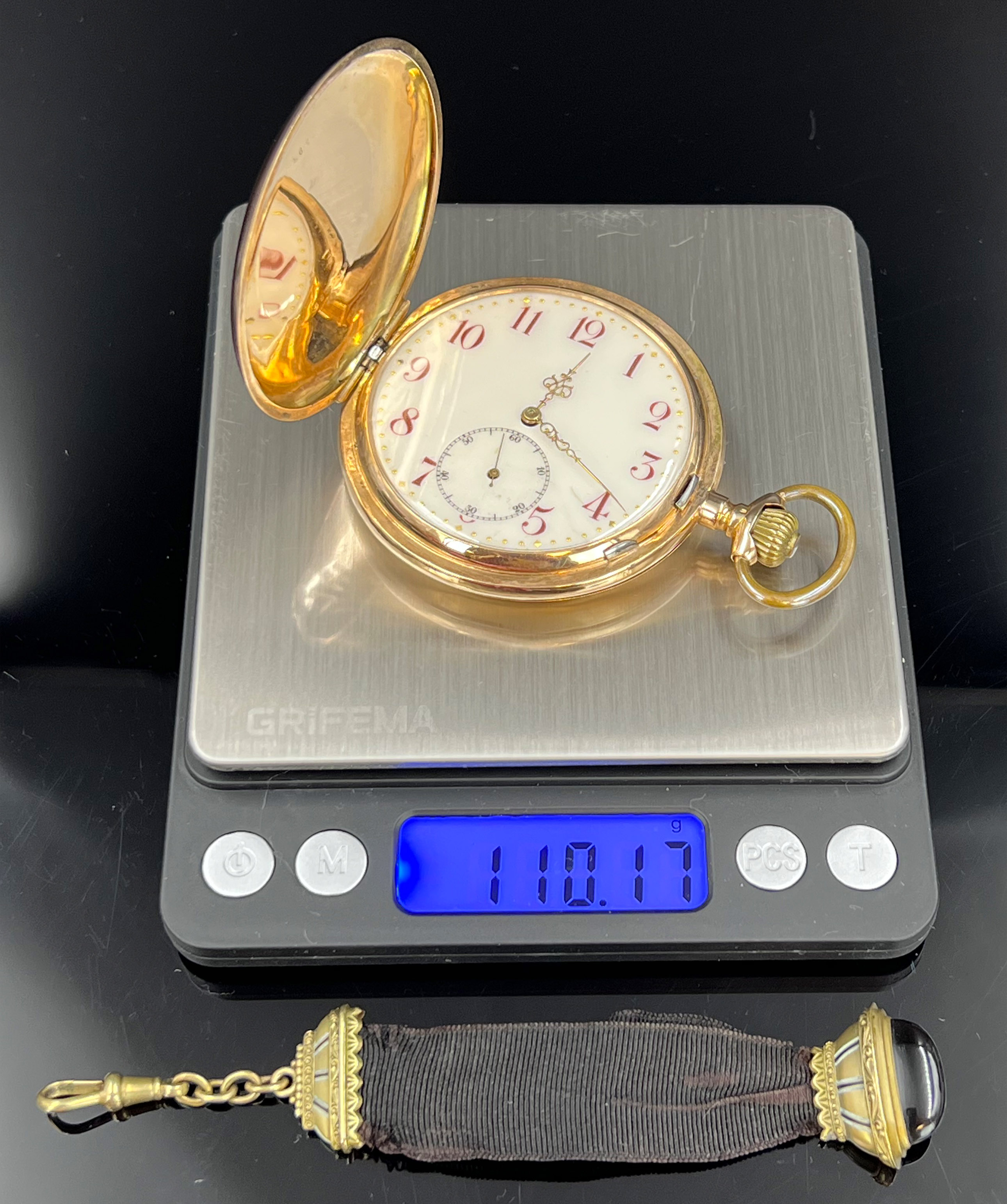 Gentleman's pocket watch. 585 yellow gold. Switzerland. - Image 11 of 11