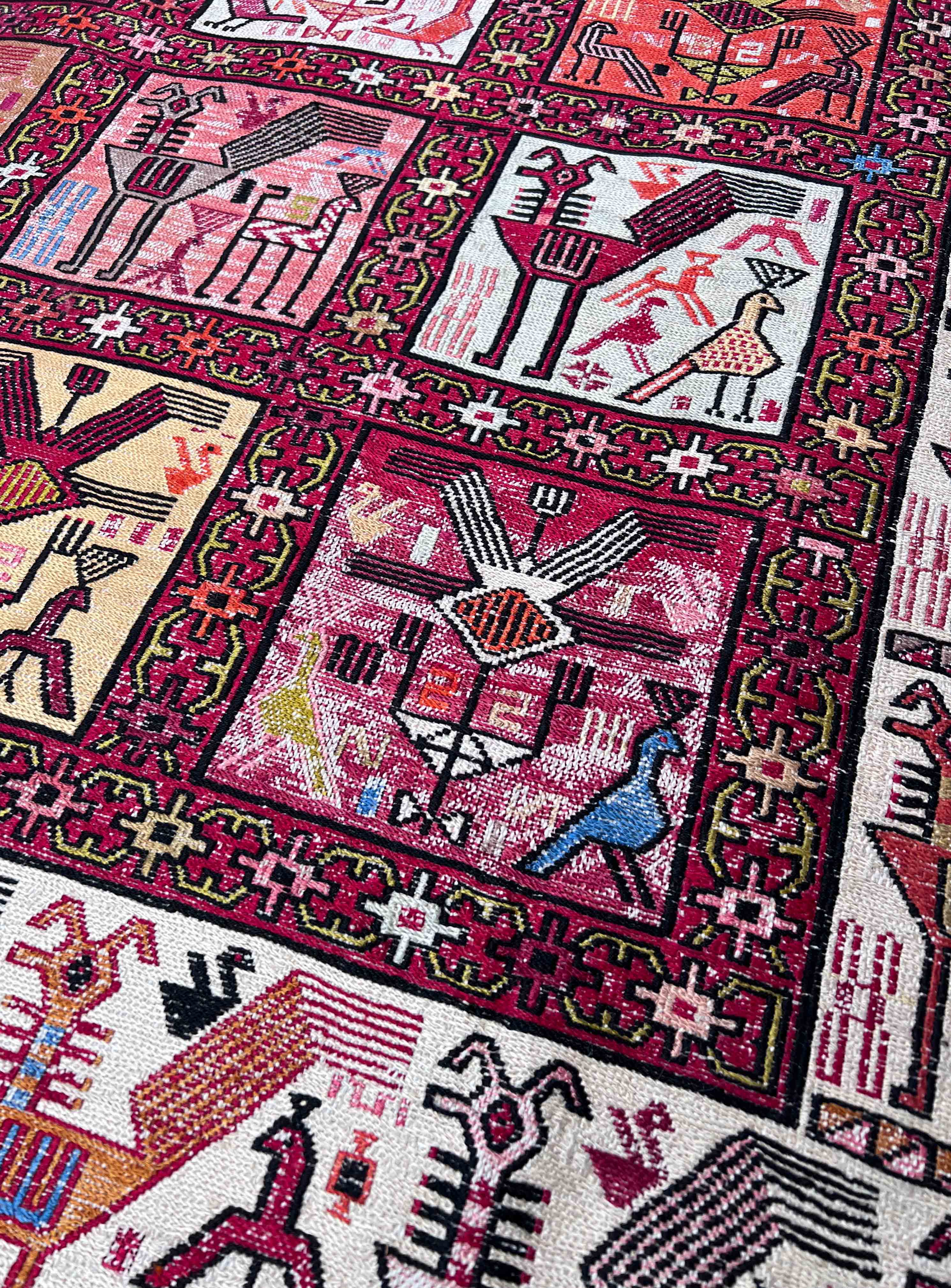 Sumakh. Silk. Oriental carpet. 2nd half of the 20th century. - Image 12 of 14