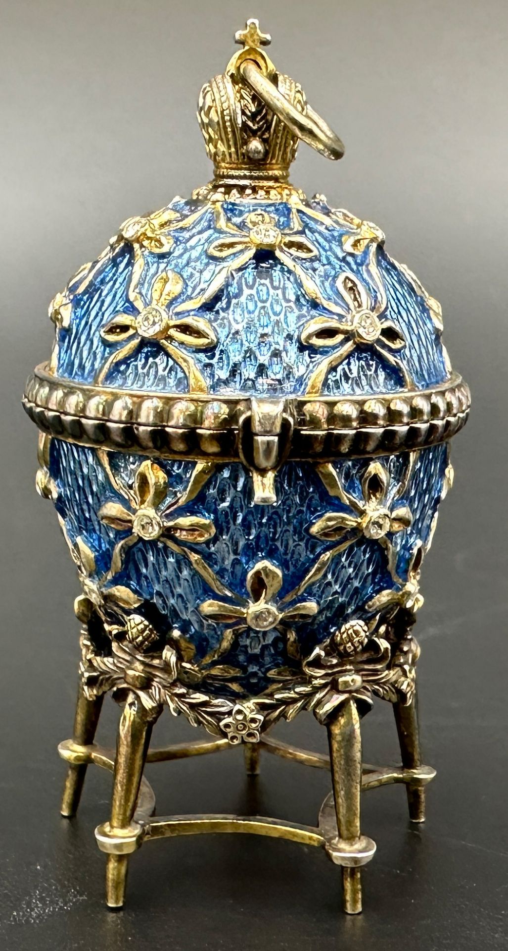 Ornamental Egg with miniature swan. 84 Zolotniki. Saint-Petersburg. Russia. 19th century. - Image 3 of 11