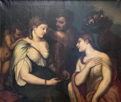 TIZIANO VECELLIO, gen. TIZIAN (1485 - 1576) Kopie nach. "Venus, Bacchus und Ceres."