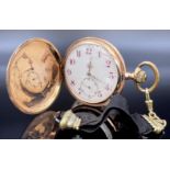 Gentleman's pocket watch. 585 yellow gold. Switzerland.