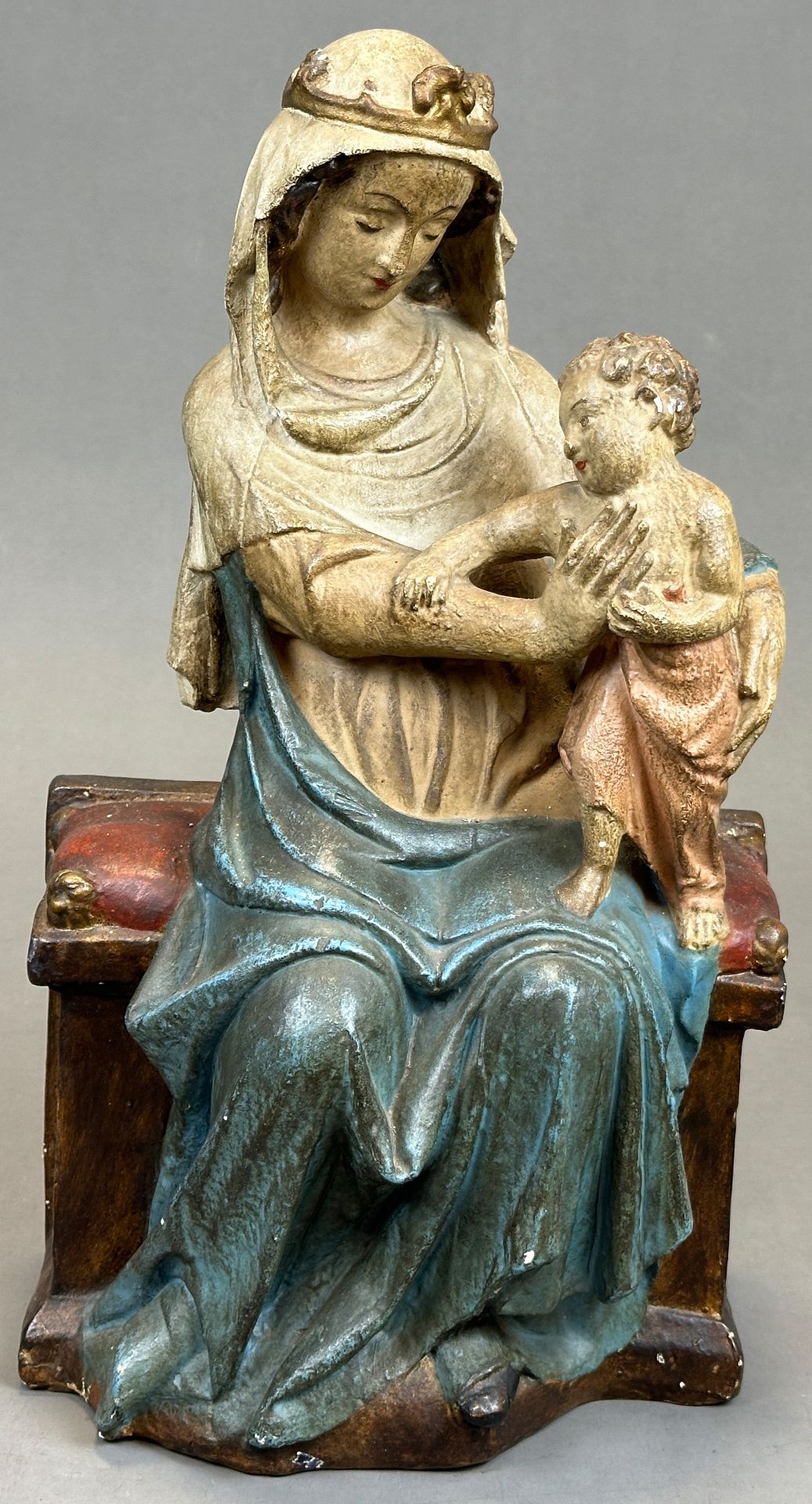 Heiligenfigur. Maria mit Christuskind. Frühes 19. Jahrhundert. Österreich.