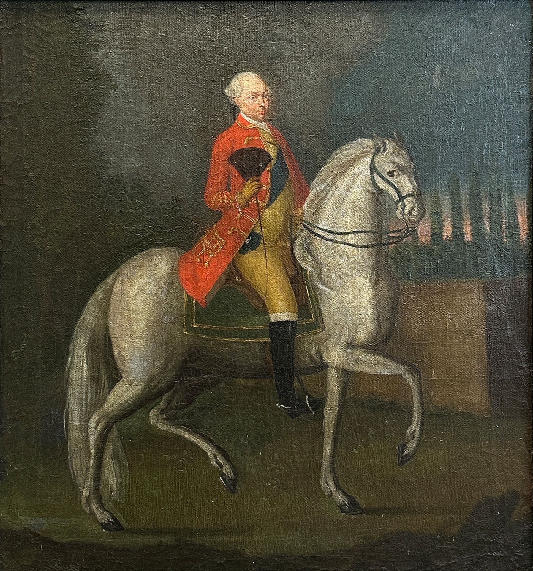 UNSIGNED (XVIII). Nobleman on horseback. 18th century.