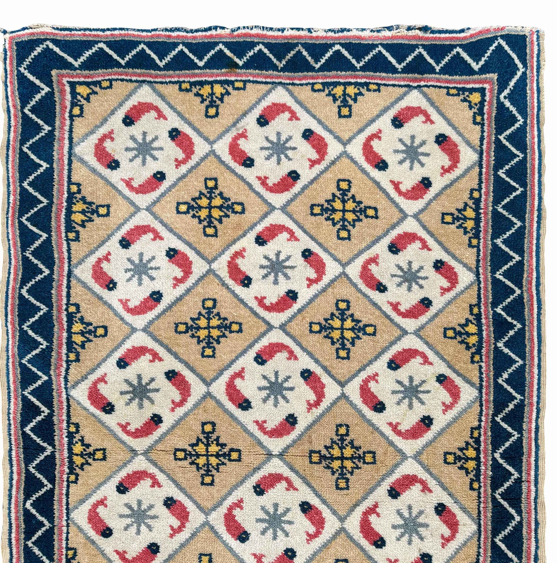 Fish country carpet. Pomerania. East Prussia. 1st half of the 20th century. - Image 2 of 5