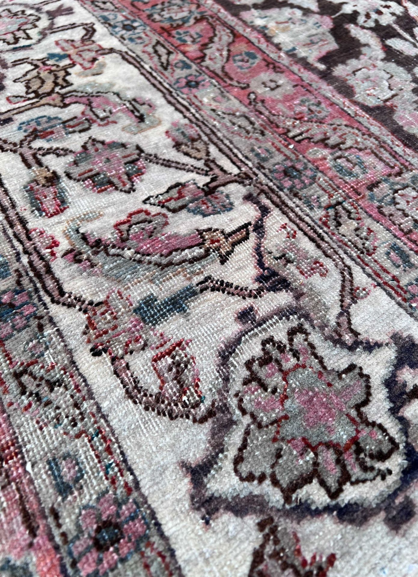 Decorative rug. Antique. Around 1900. - Image 17 of 19