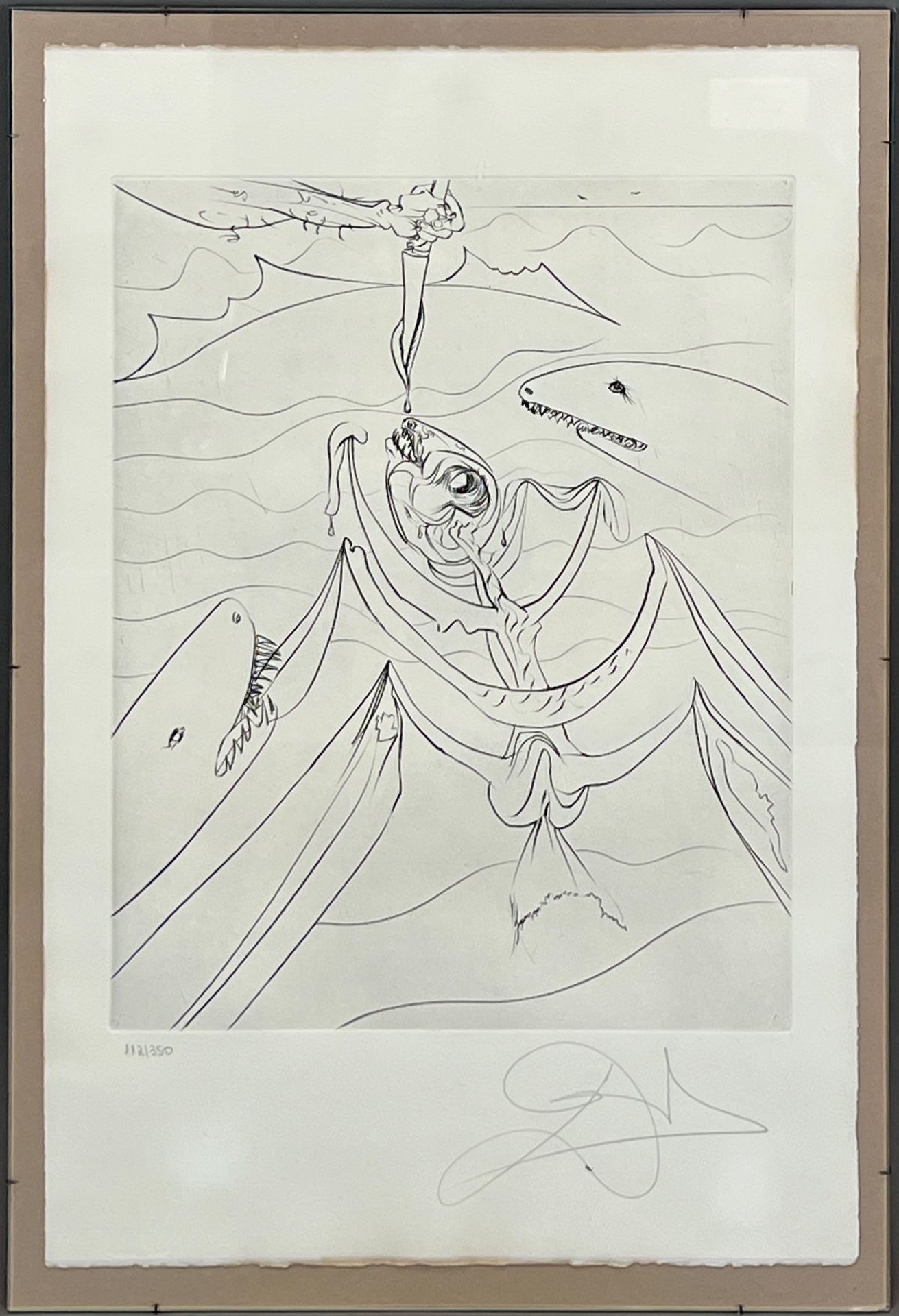 Salvador DALI (1904 - 1989). From the series "Hemingway, E. The old man and the sea".