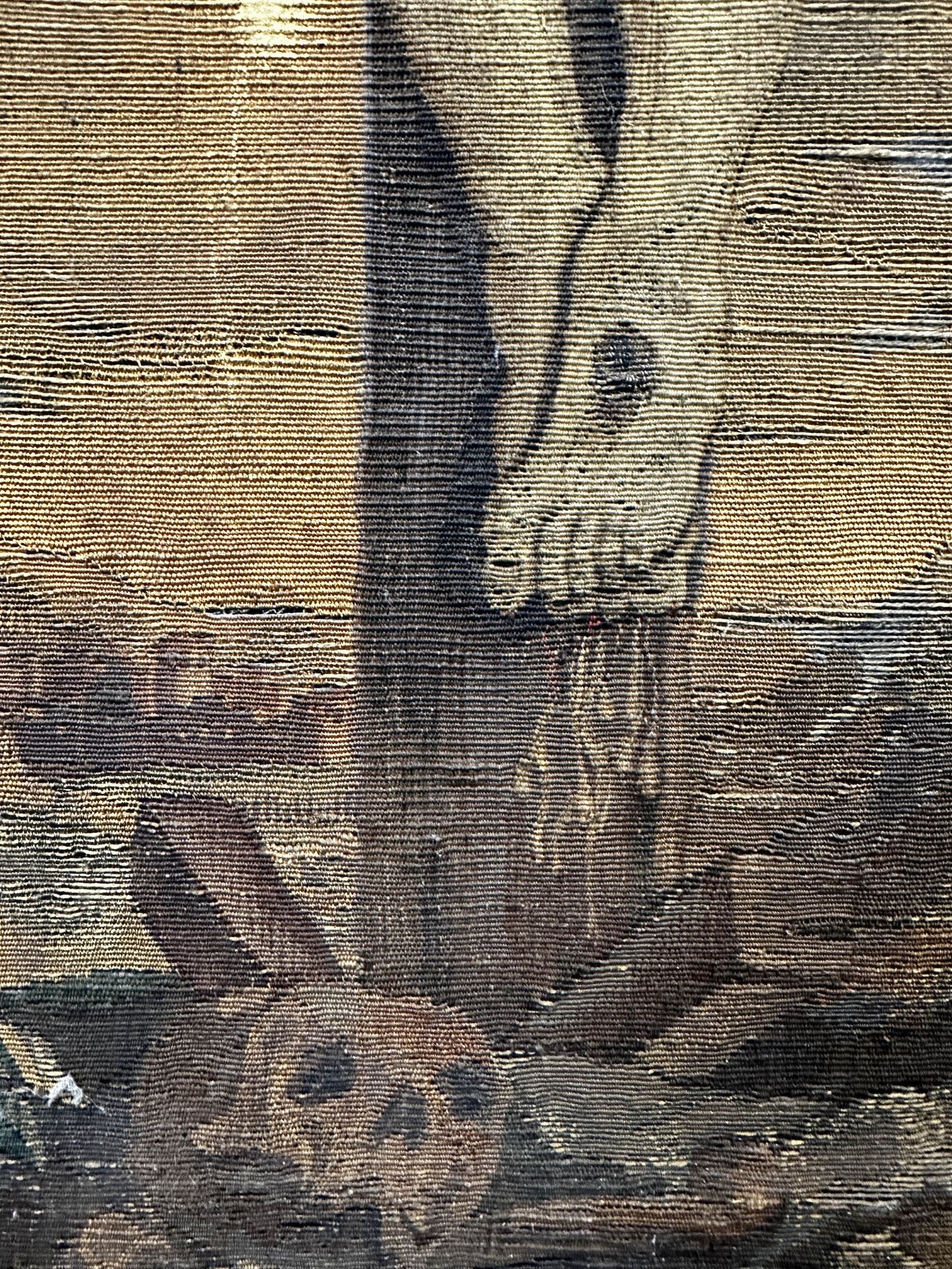 Tapestry. Probably 17th century. Jesus on the cross. ''Brugg''. - Image 9 of 11