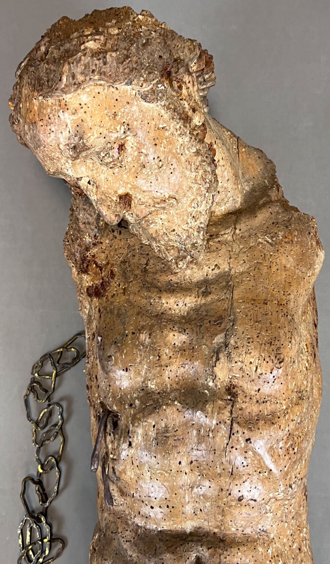 Torso of the crucified Jesus Christ. Wood. Gothic. - Image 2 of 15