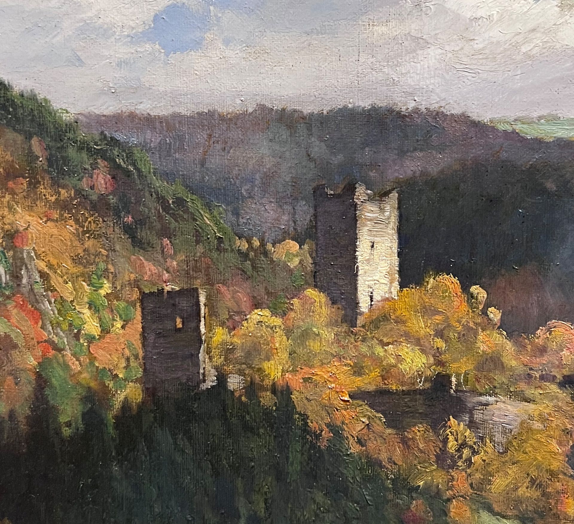 Paul PÜTZHOFEN-HAMBÜCHEN (1879 - 1939). View of the Manderscheid castles in the Eifel - Image 10 of 12