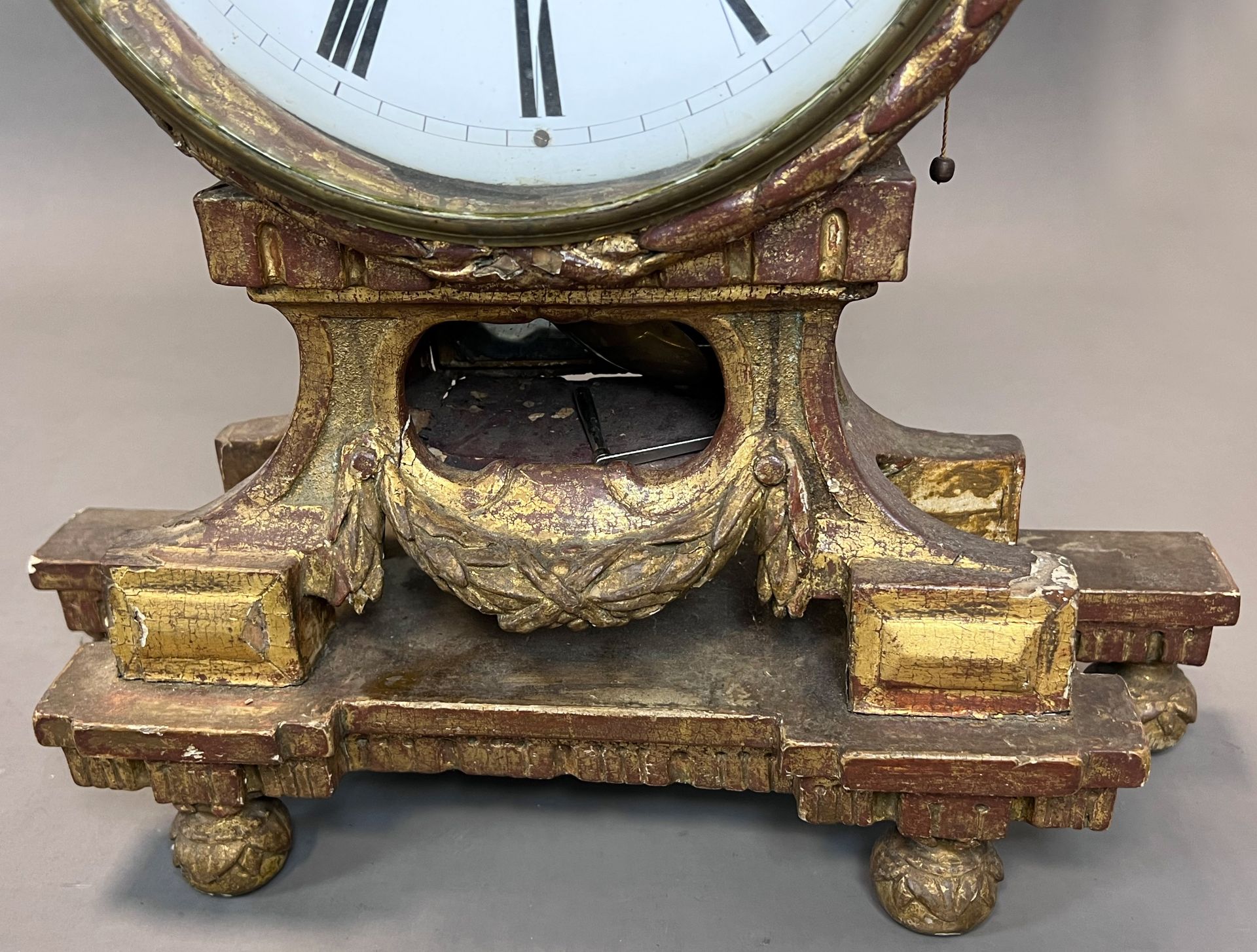 Antique pendulum clock. Wood. Probably Austria. Late 18th century. - Image 7 of 17