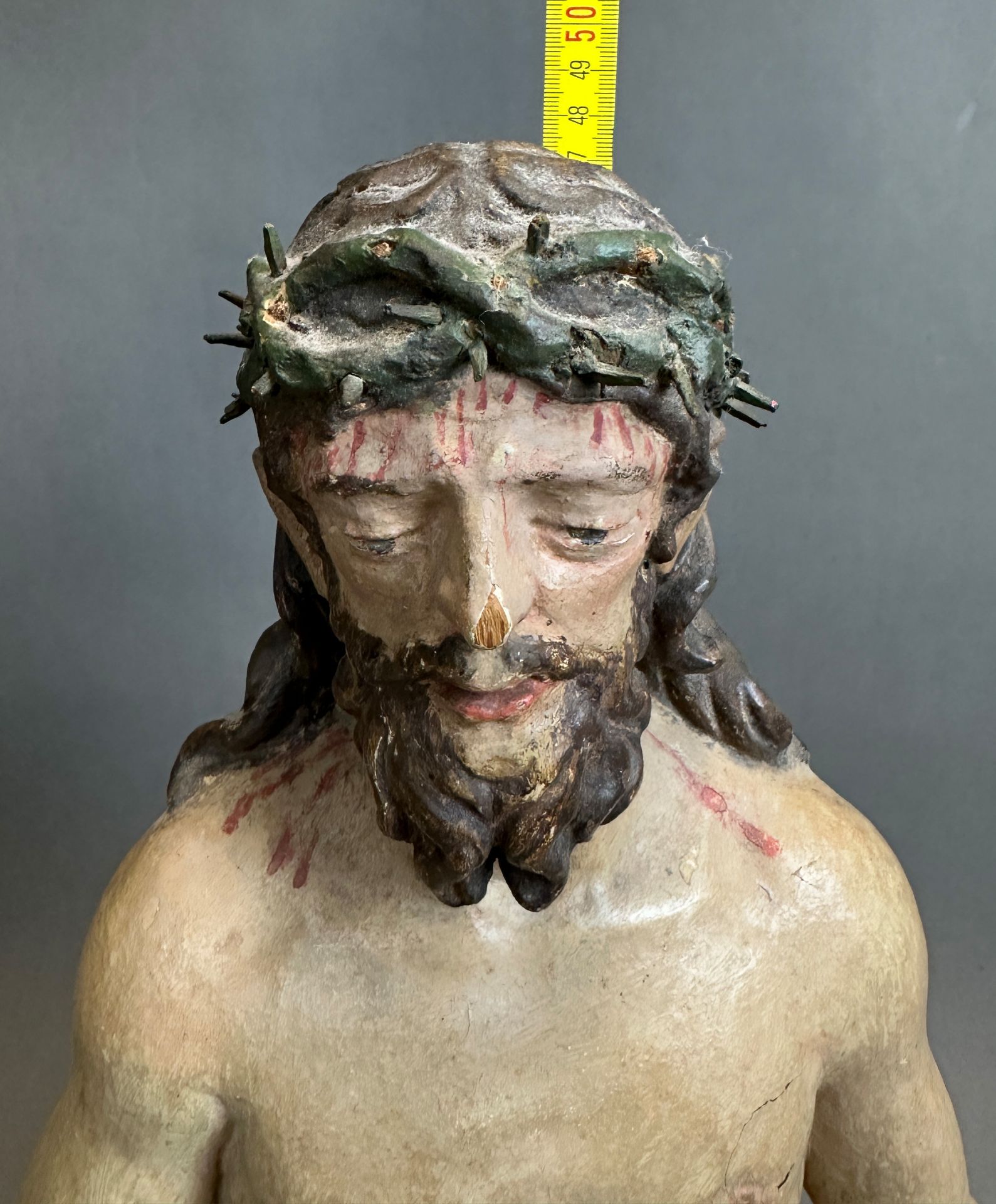 Barocke Holzbüste. Jesus Christus als Schmerzensmann. Süddeutschland. - Bild 11 aus 11