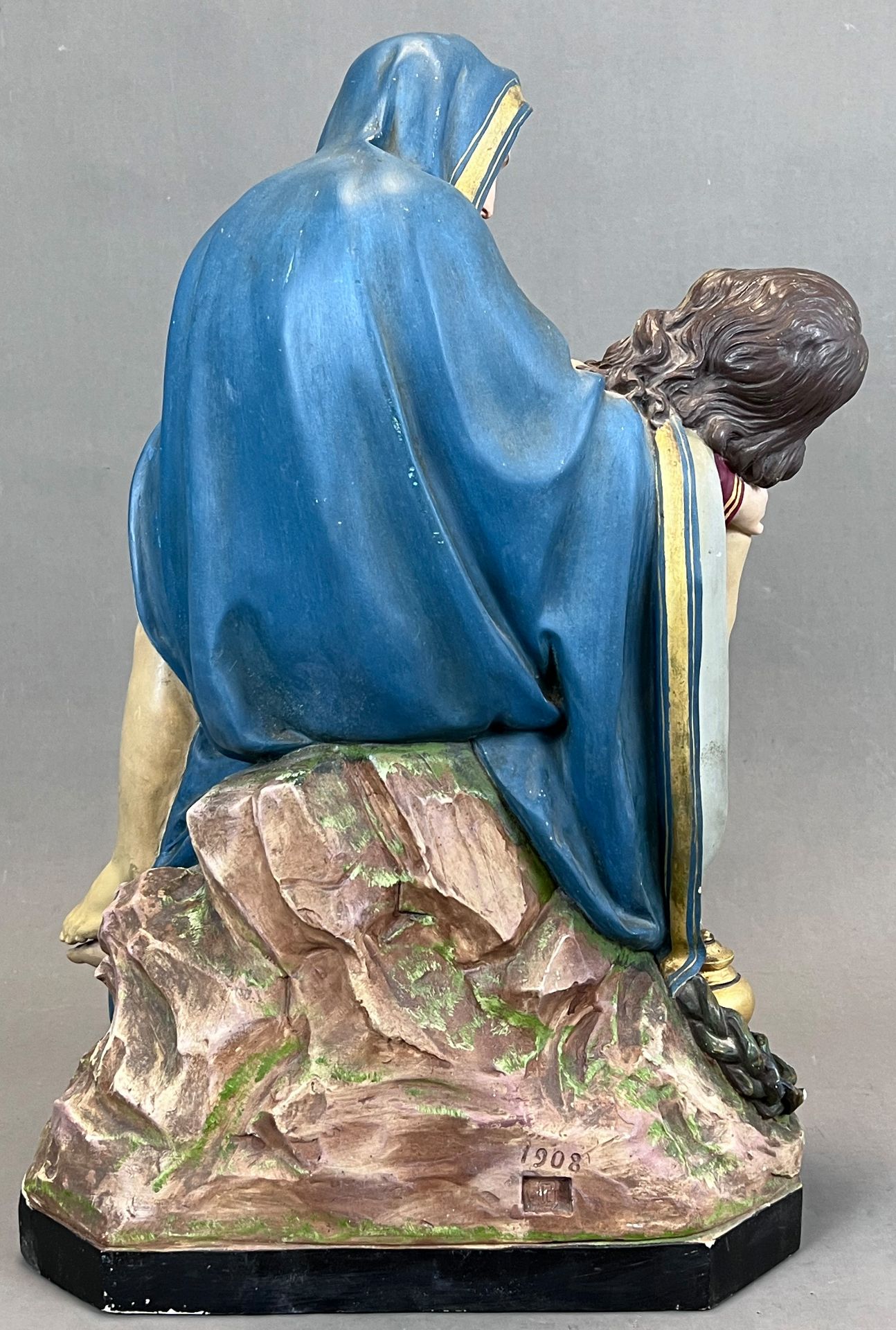 Figure of a saint. Pietà. Nazarene. 1908. Italy. - Image 3 of 13