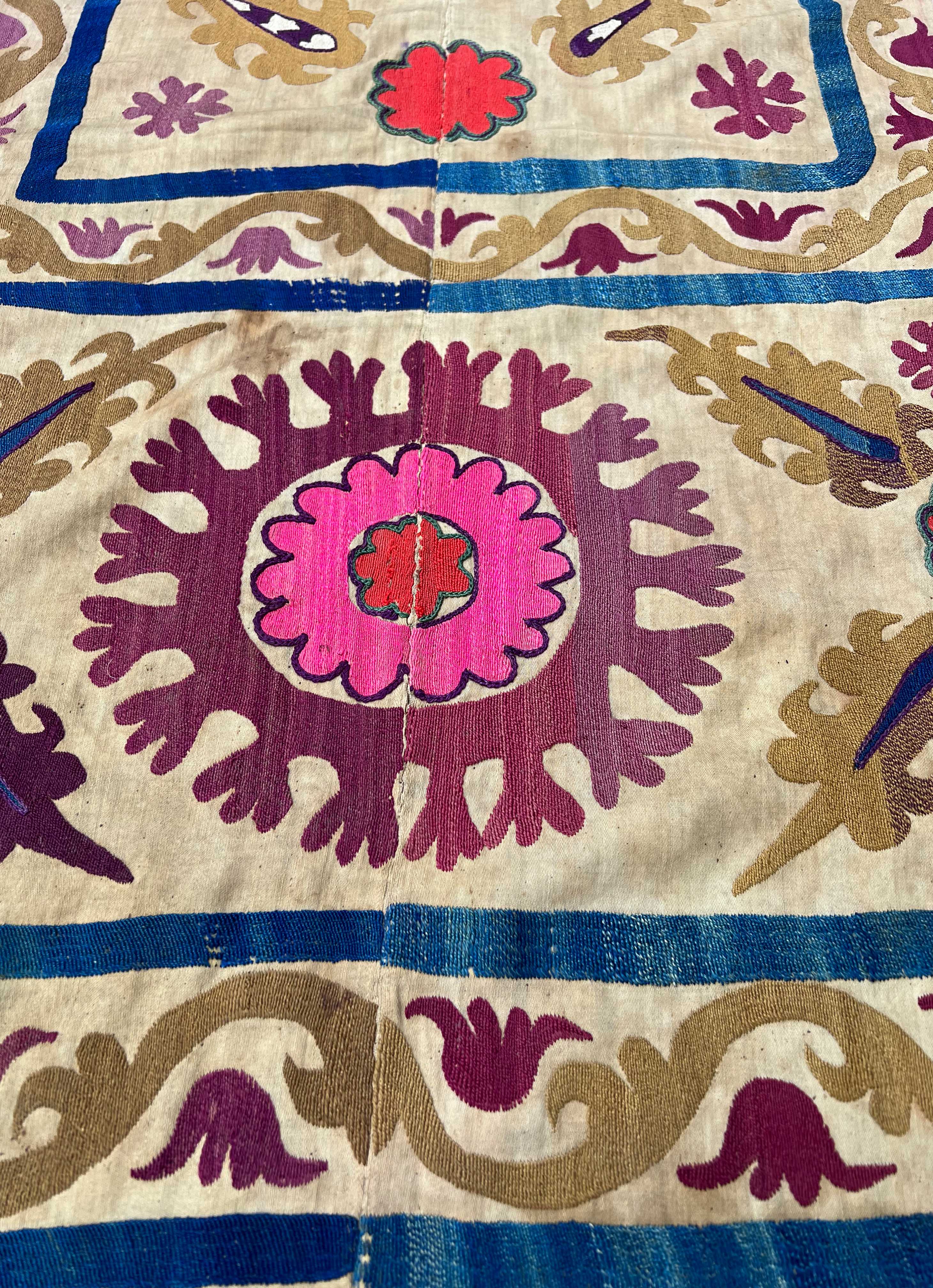 Suzani blanket. Circa 1920. - Image 10 of 12