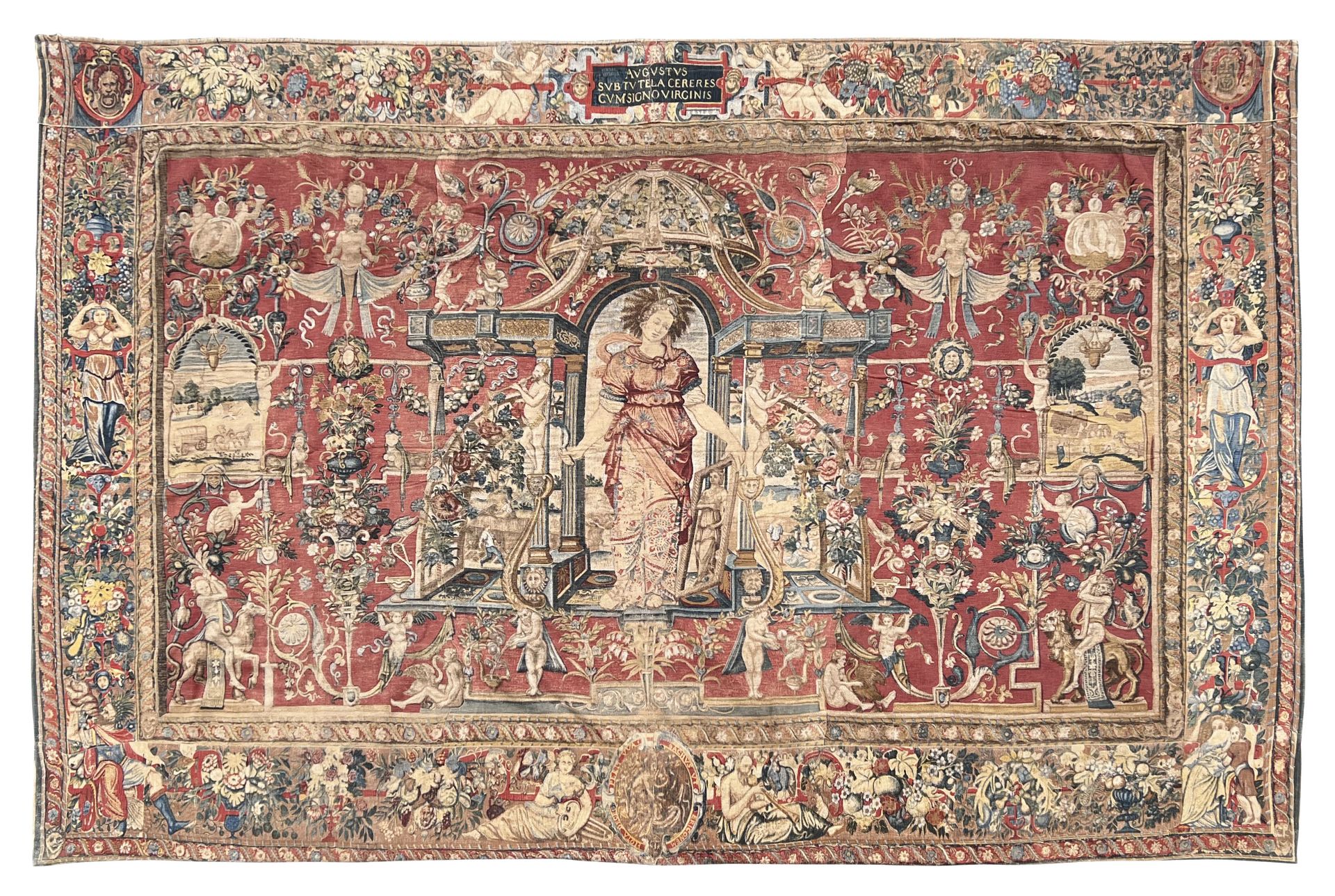 Textiler Wandteppich im französischen Stil. 20. Jahrhundert.