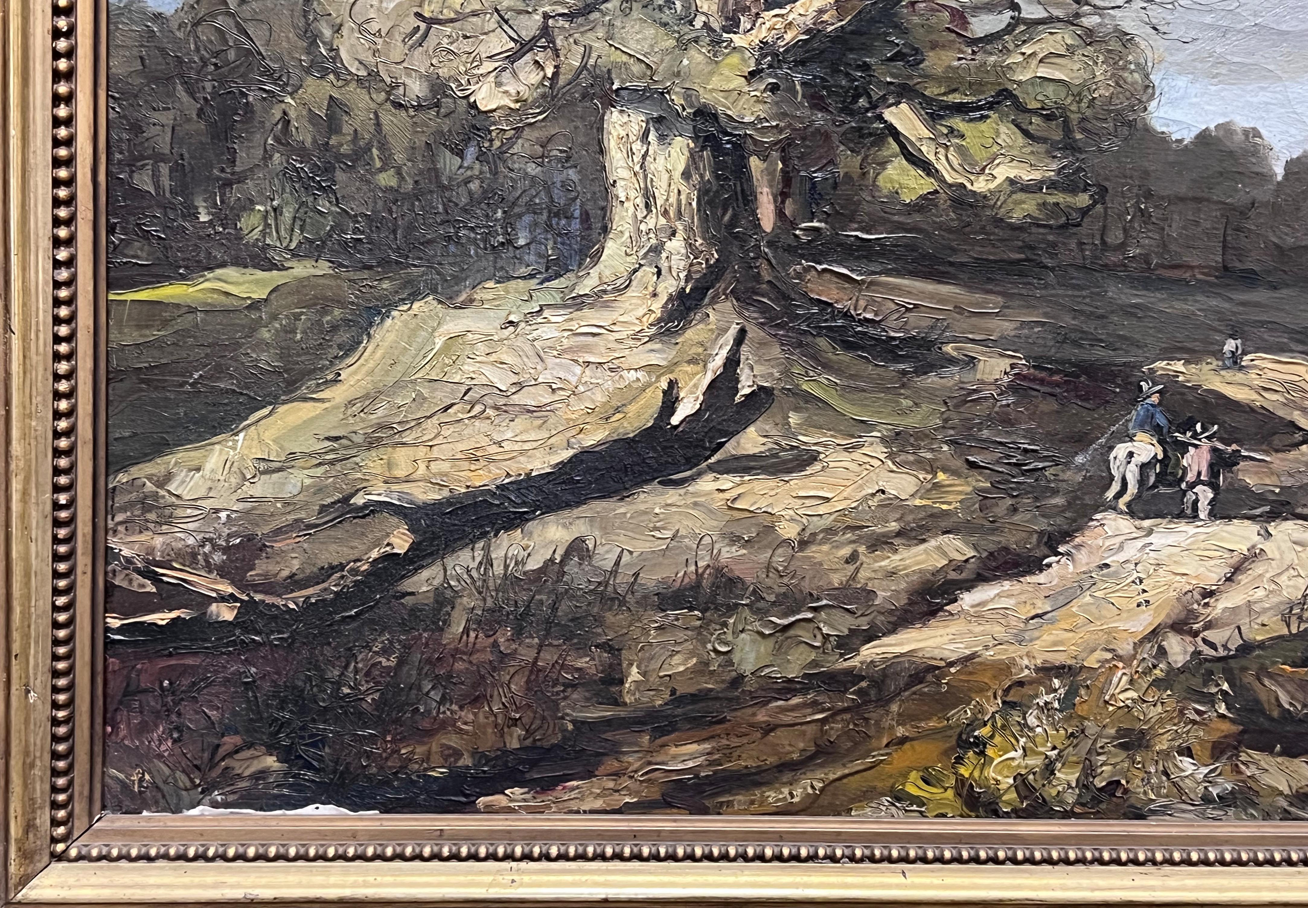 Carl WEBER (XIX). Landscape with trees and figural staffage. - Image 5 of 13
