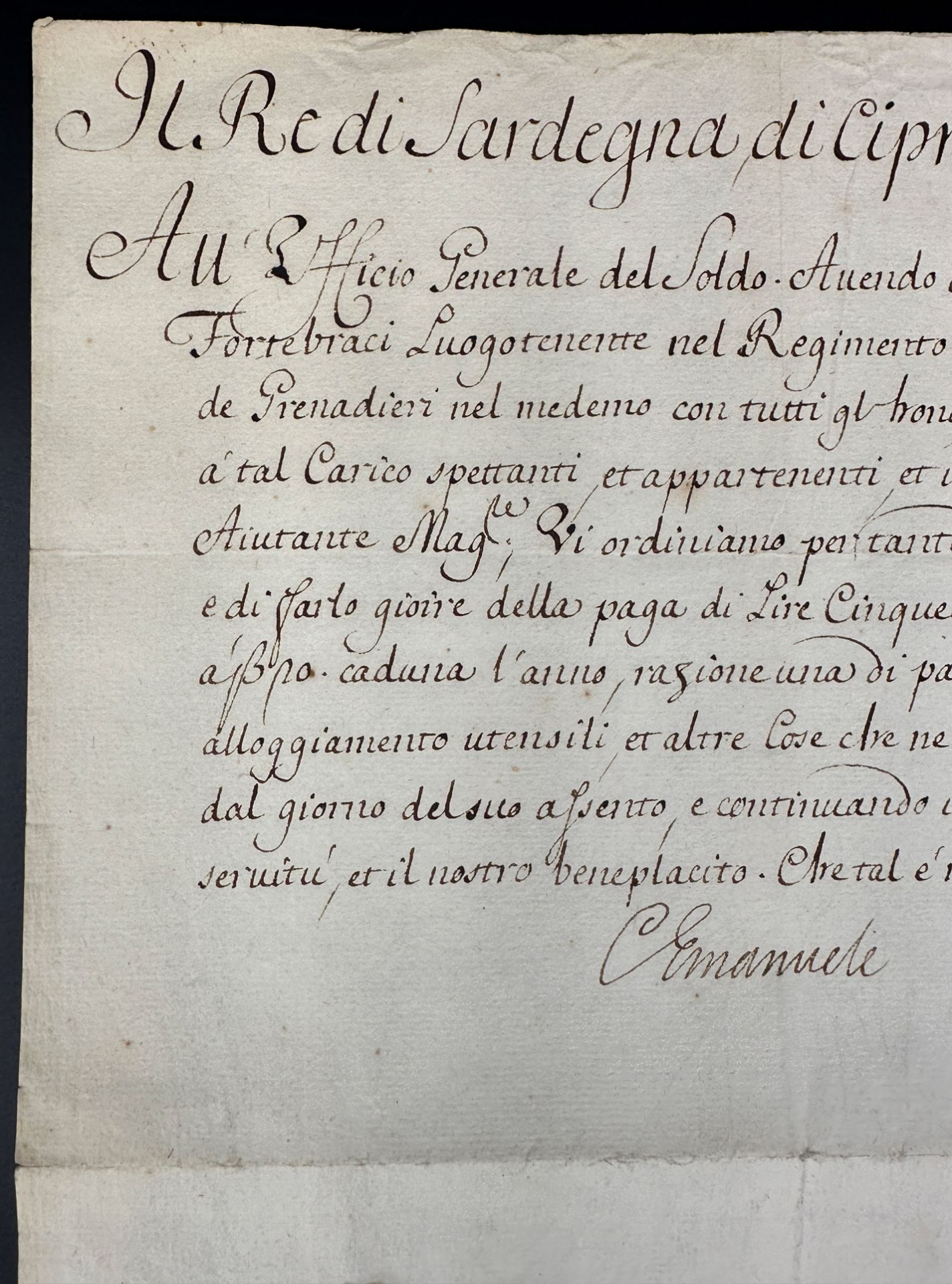 Ernennungsurkunde von Karl Emanuel III., König von Sardinien, Herzog von Savoyen. 1731. - Bild 2 aus 20