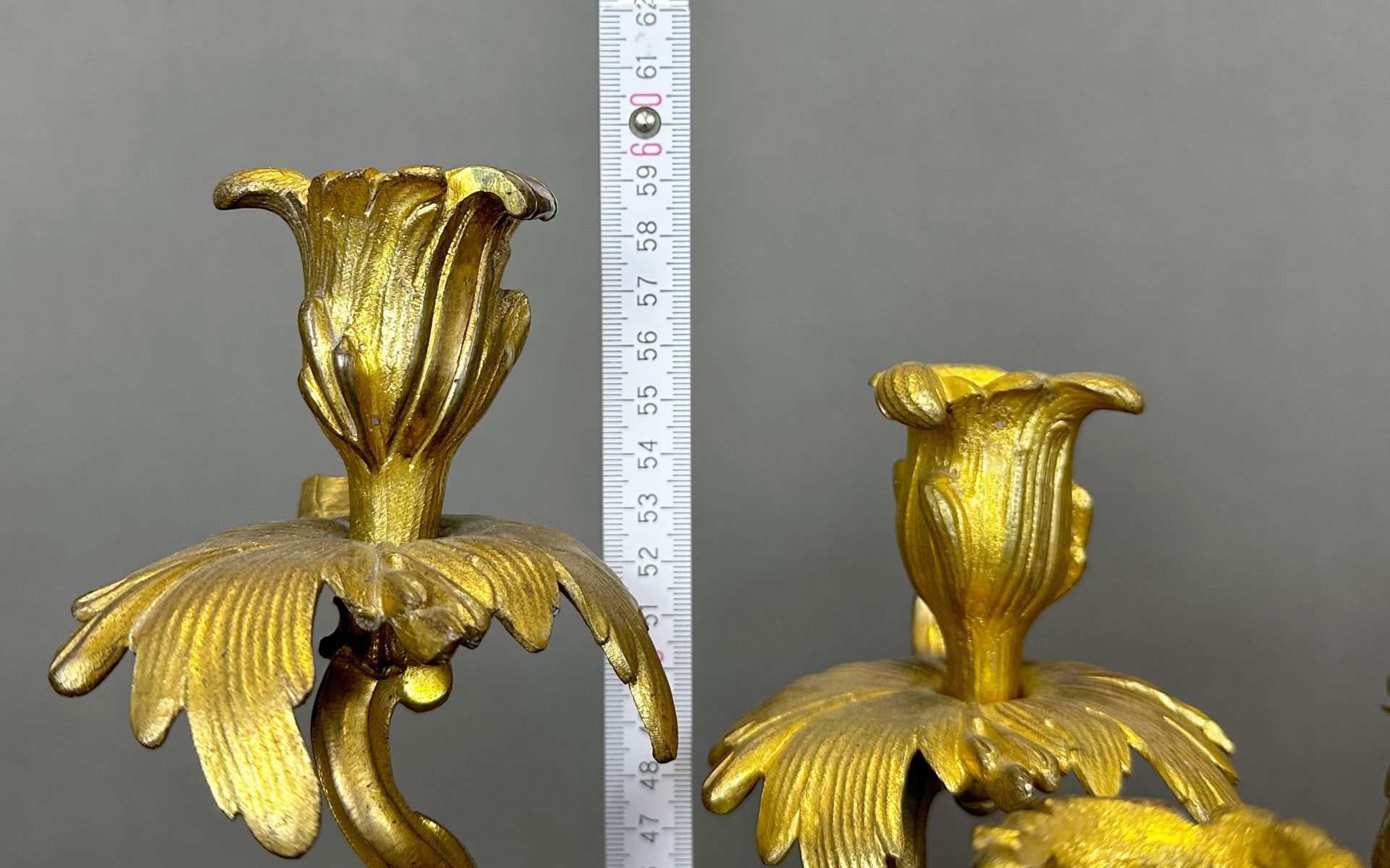 A pair of girandoles, 5 flames. Gilt bronze. 19th century. - Image 14 of 14