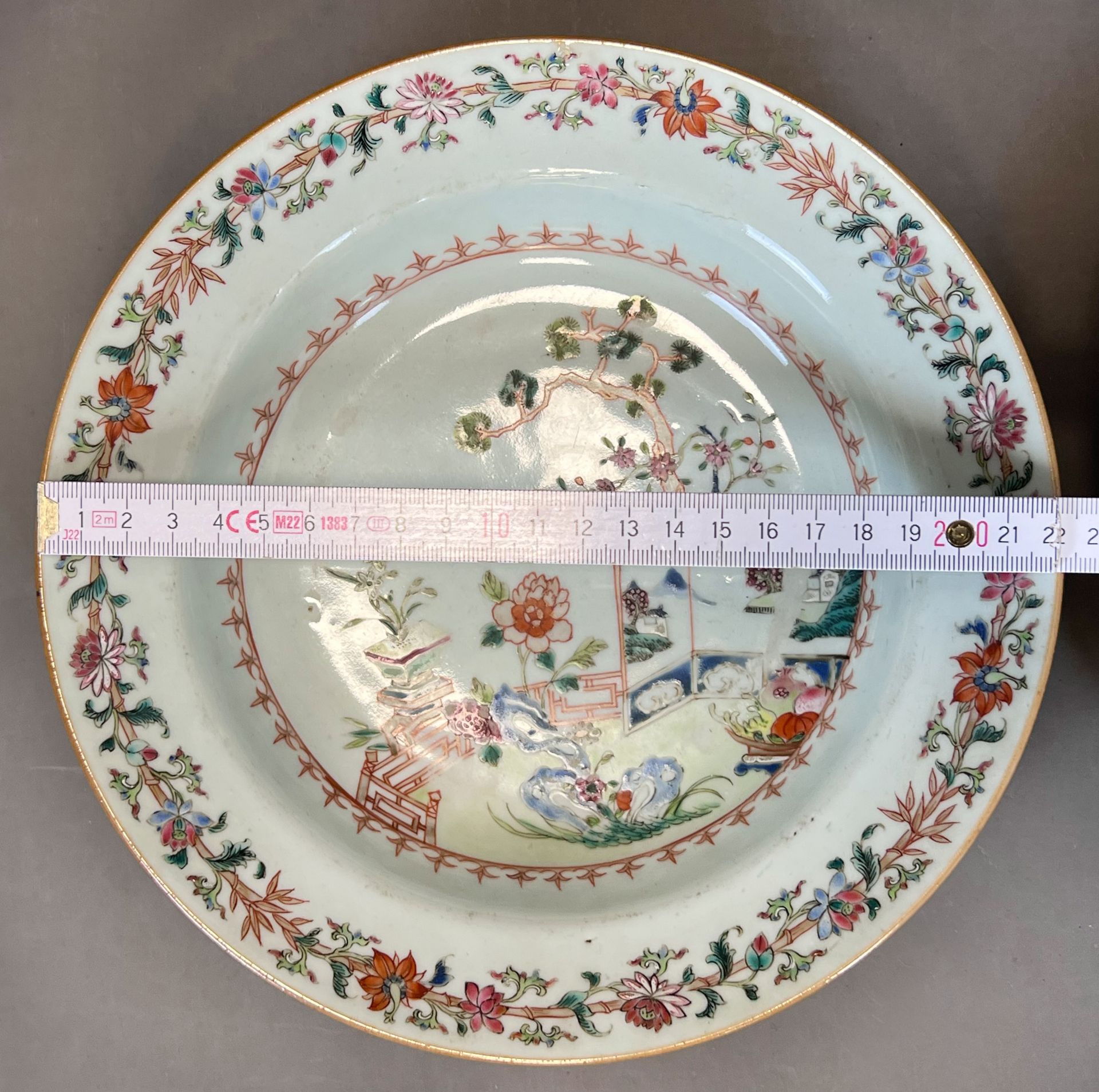 Three plates. China. Famille rose. 19th century. - Image 15 of 17