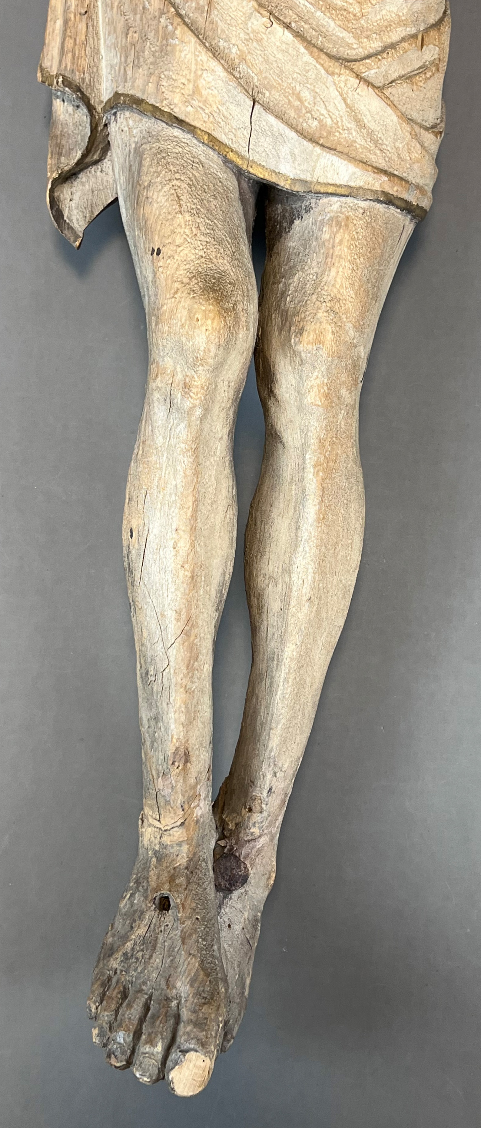 Wooden figure. Crucified Christ. 17th century. South Germany. - Image 4 of 19