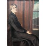 UNSIGNIERT (XX). Portrait einer sitzenden Frau am Fenster.