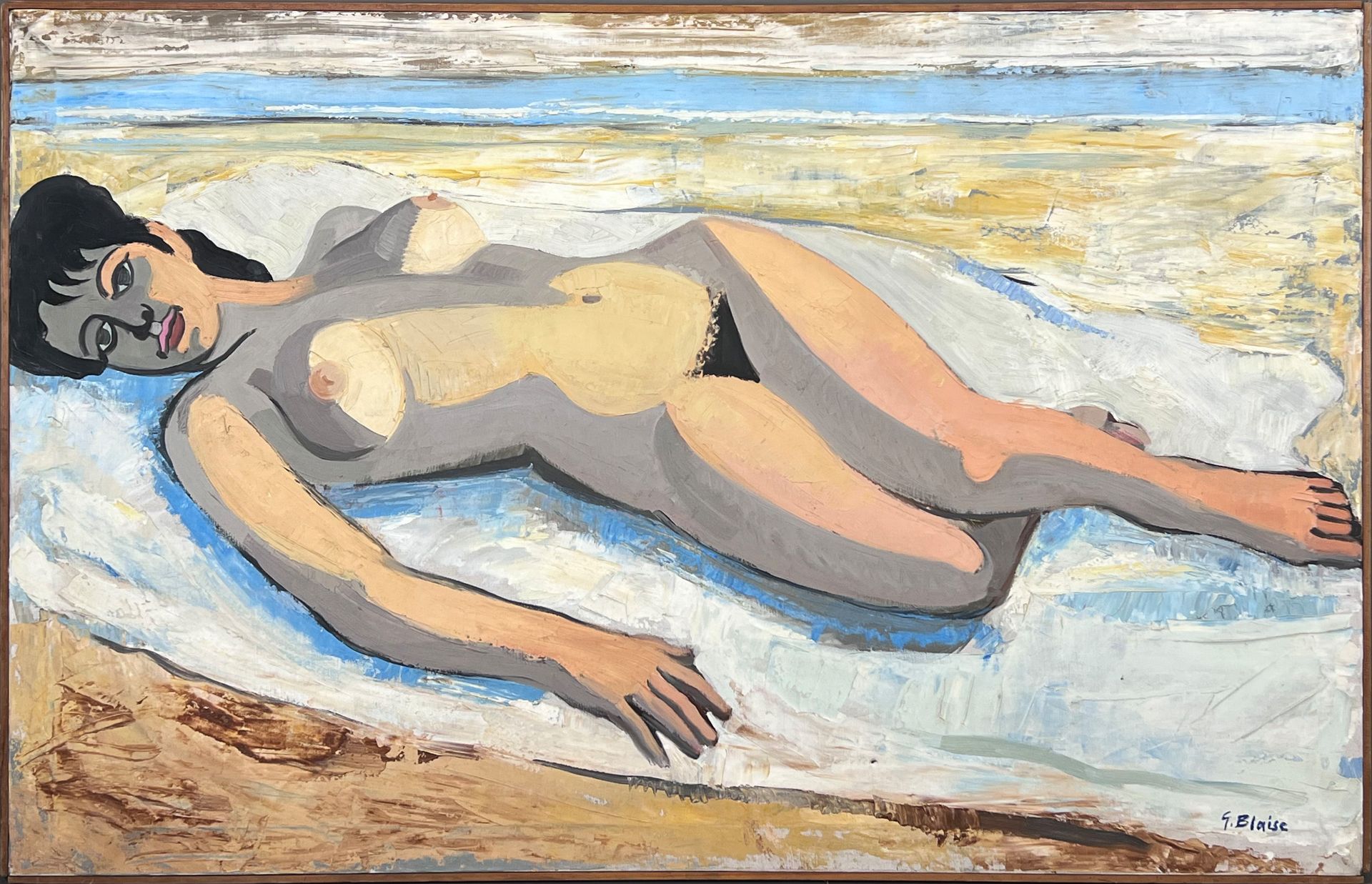 G. BLAISE (XX-?). Reclining female nude.