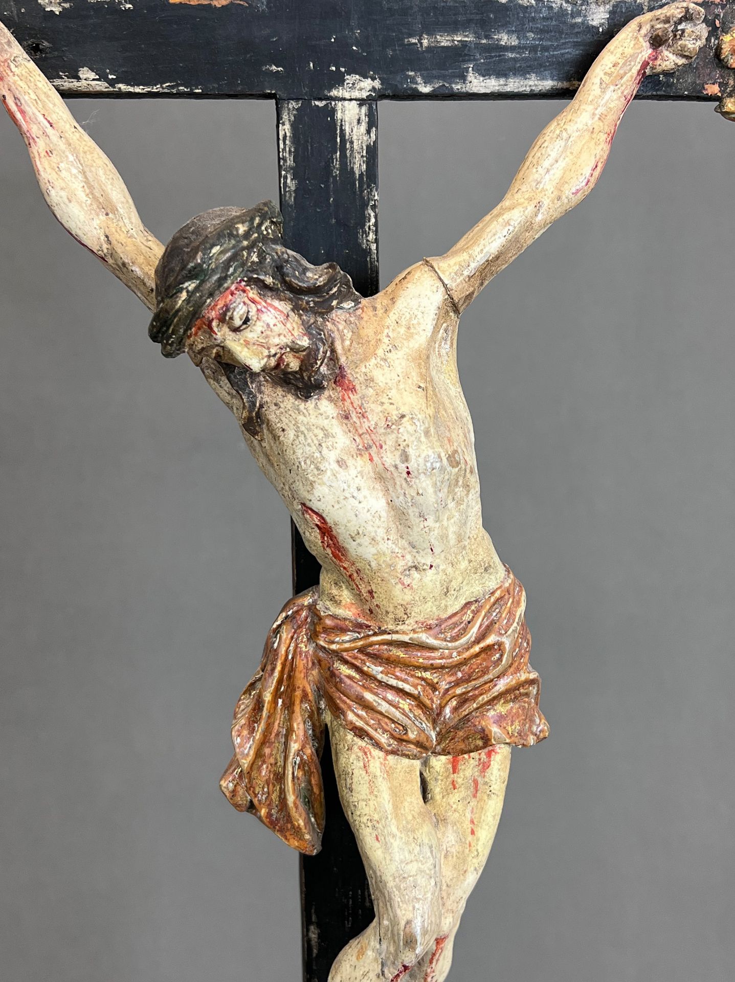 Standing cross. Jesus Christ. 1st half of the 17th century. South Germany. - Image 6 of 14