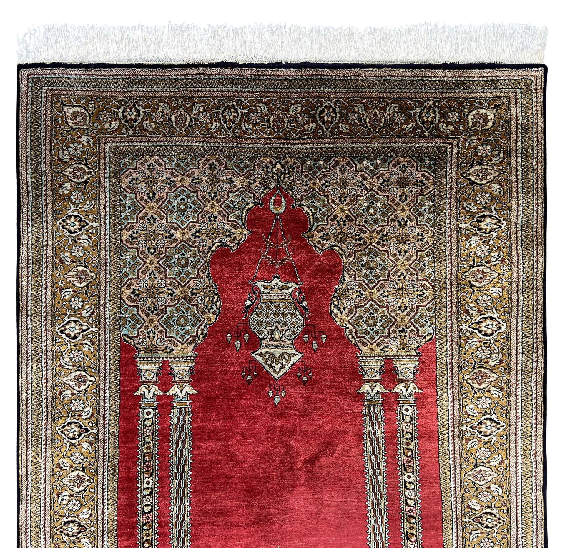 Ghom. Prayer rug. Circa 1960. - Image 2 of 9