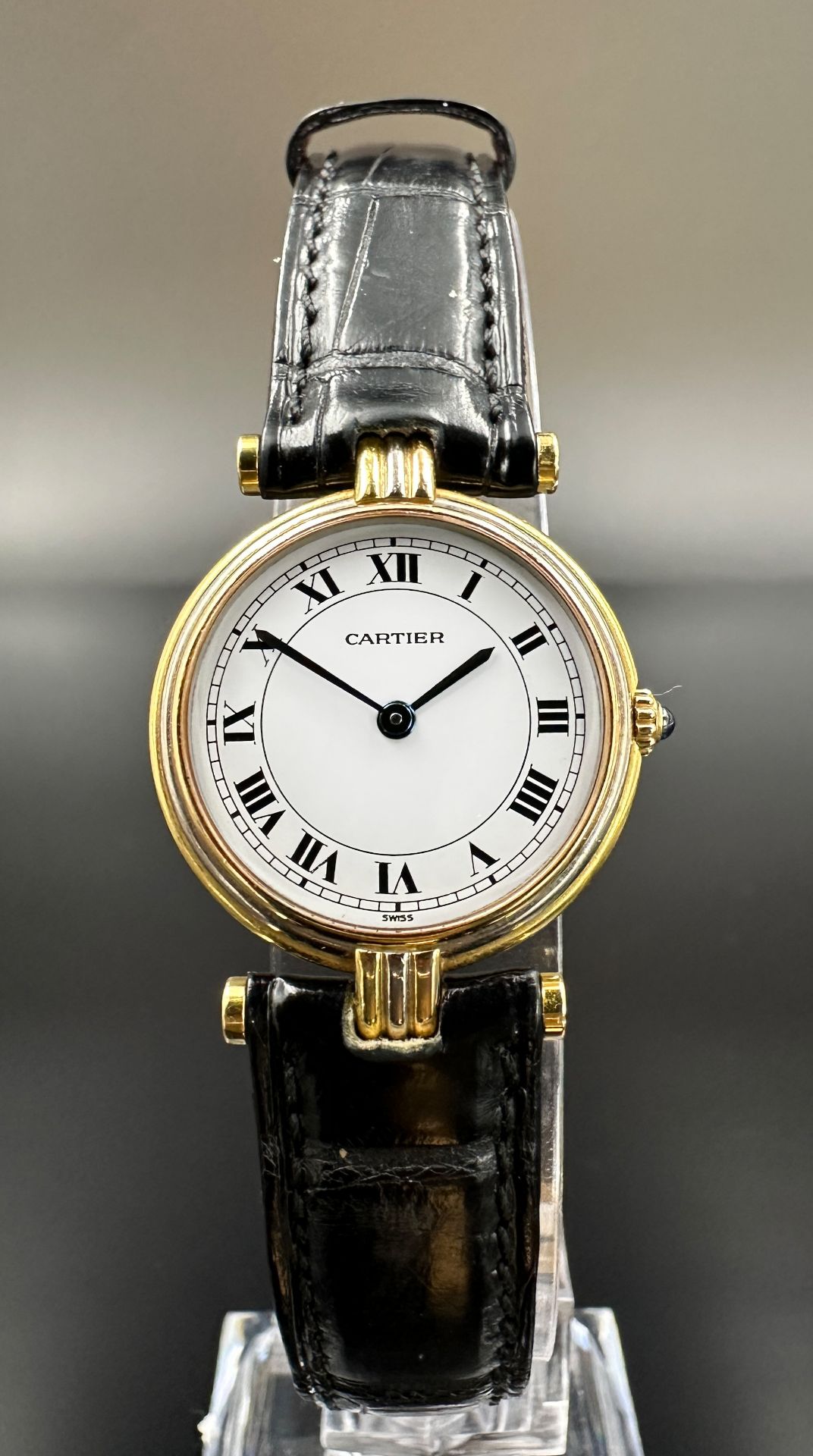 CARTIER Vendome Trintity. Damenarmbanduhr. 750 Gelbgold. Quarz. Paris.