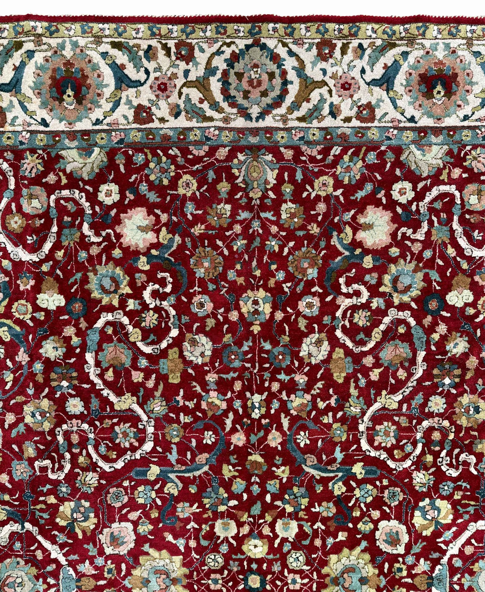 Tetex. Handmade taffeta carpet. Circa 1920. - Image 3 of 12