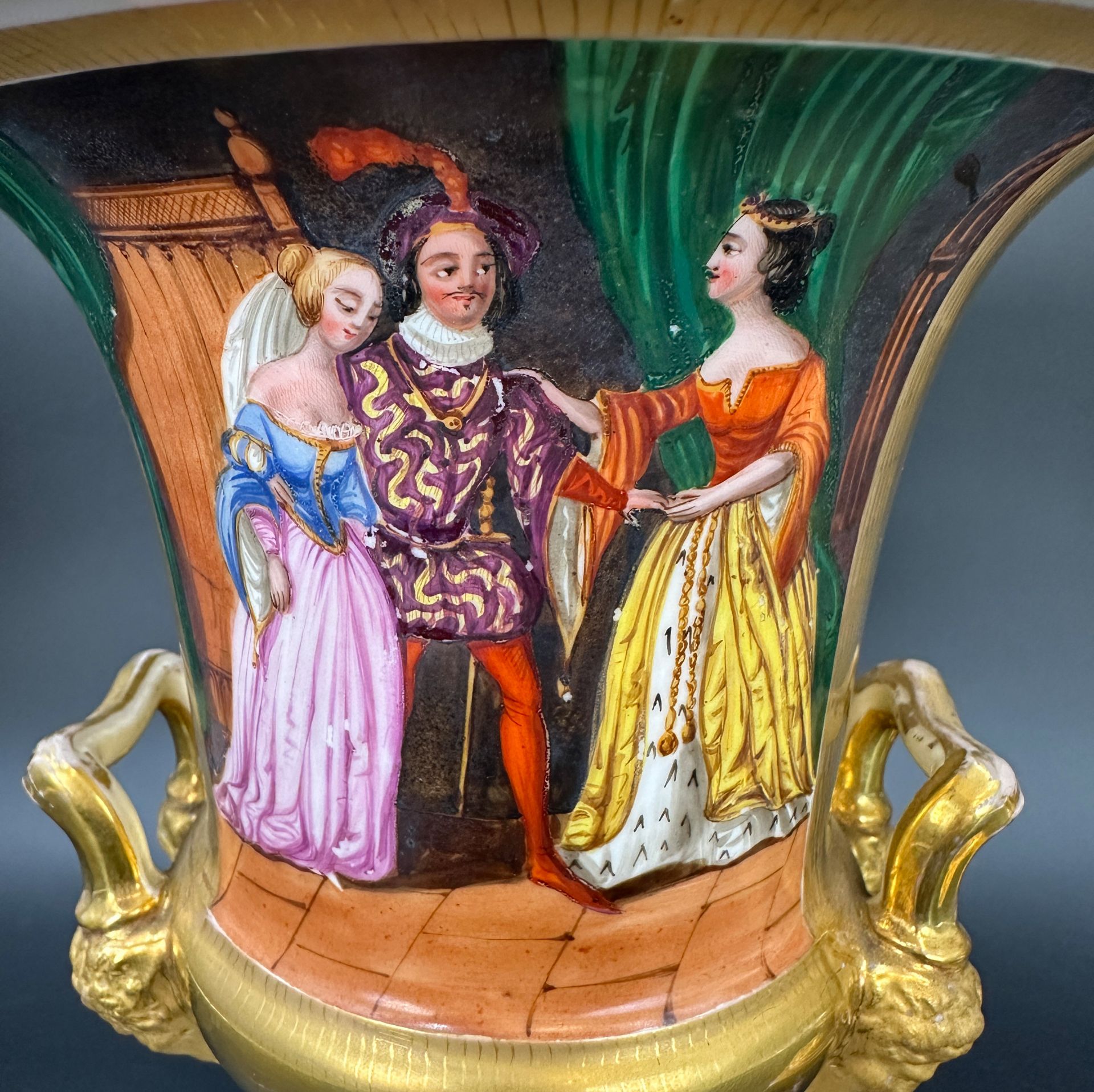 Pair of Empire krater vases. 19th century. - Image 7 of 18