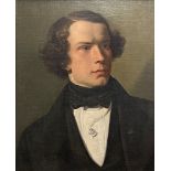 Attributed to Josef BERNERT (XIX). Self-portrait.