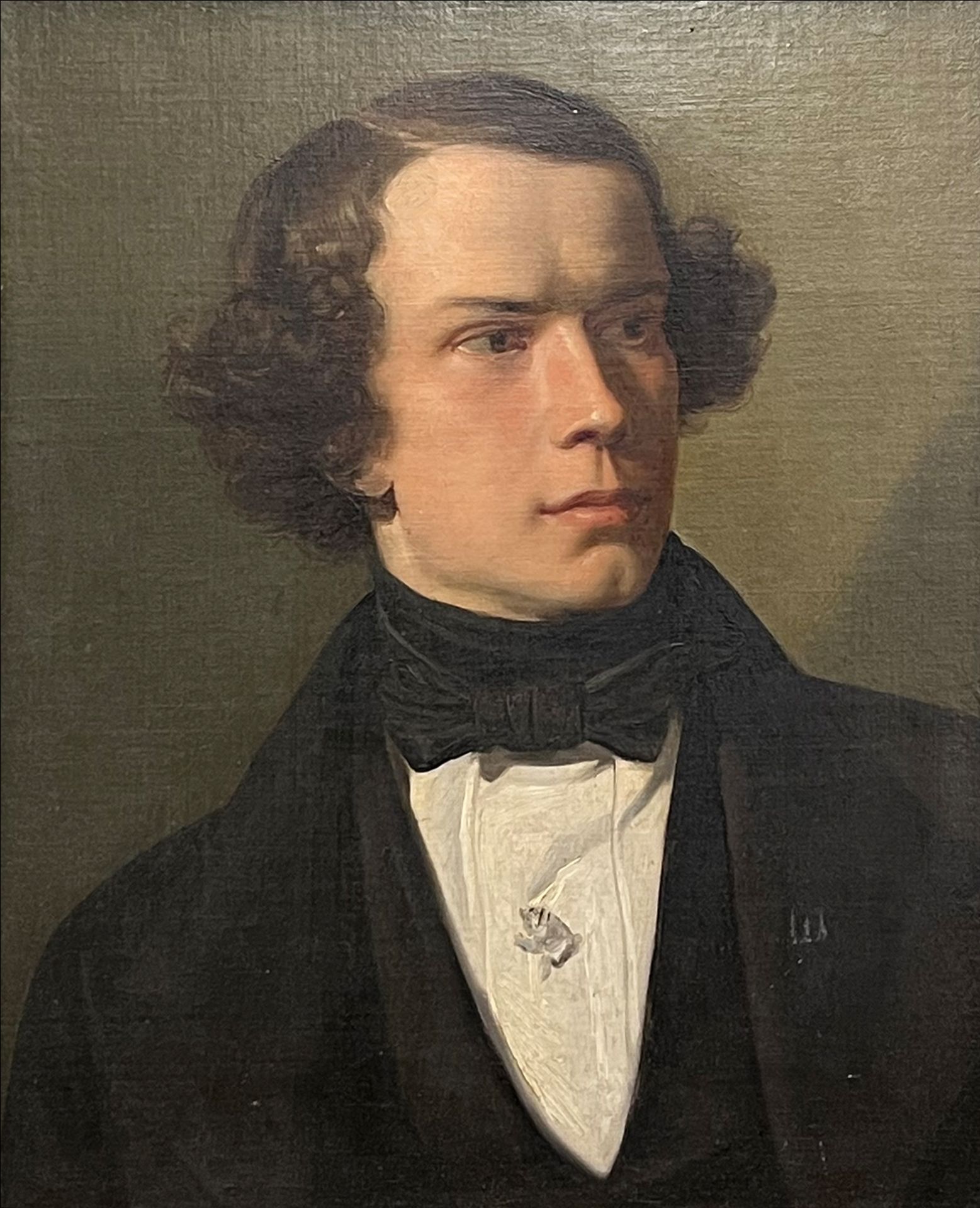 Attributed to Josef BERNERT (XIX). Self-portrait.