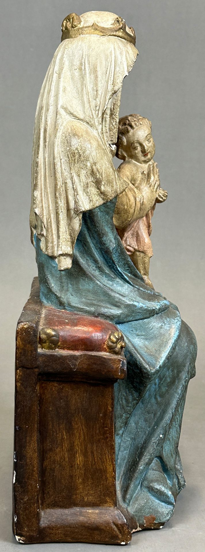 Heiligenfigur. Maria mit Christuskind. Frühes 19. Jahrhundert. Österreich. - Bild 4 aus 7