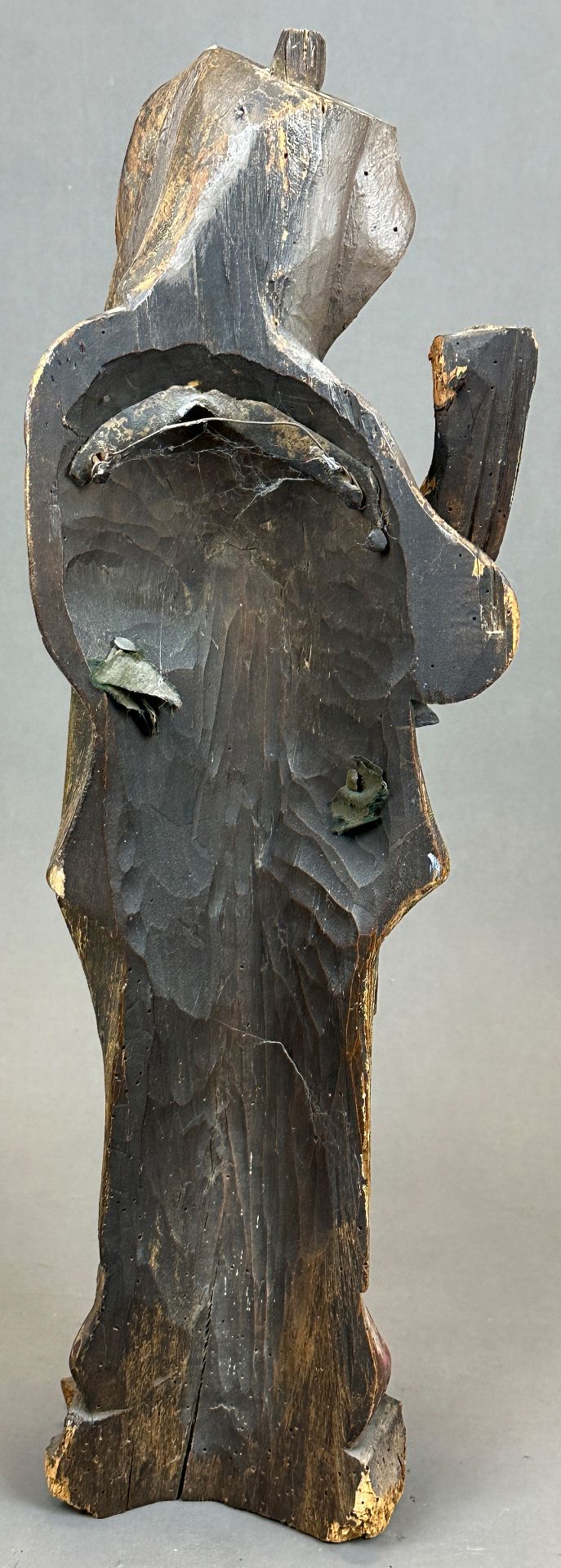 Romanische Holzfigur. Jungfrau Maria mit Christuskind. Frankreich. - Bild 3 aus 10