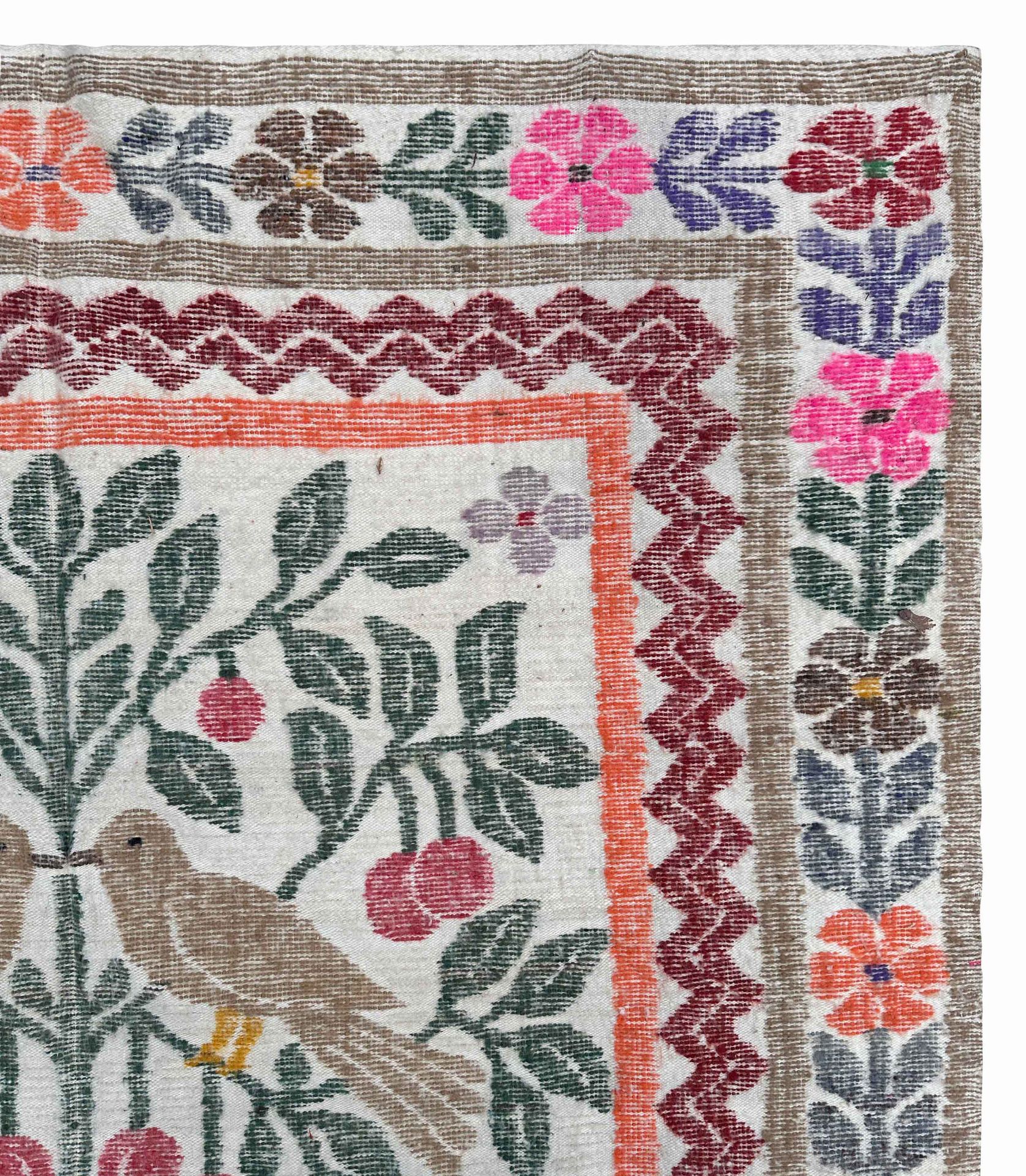 Artistic carpet. Flatweave. Mid 20th century. - Image 6 of 9