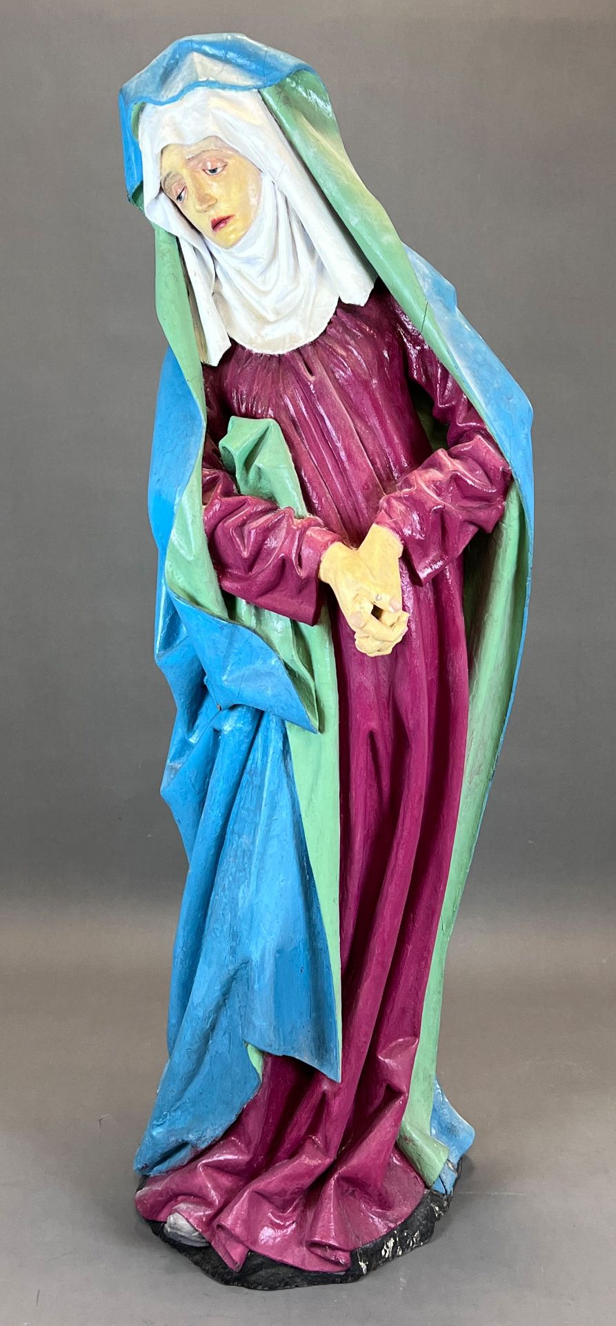 Wooden figure. Madonna. Probably around 1800. Lower Rhine.