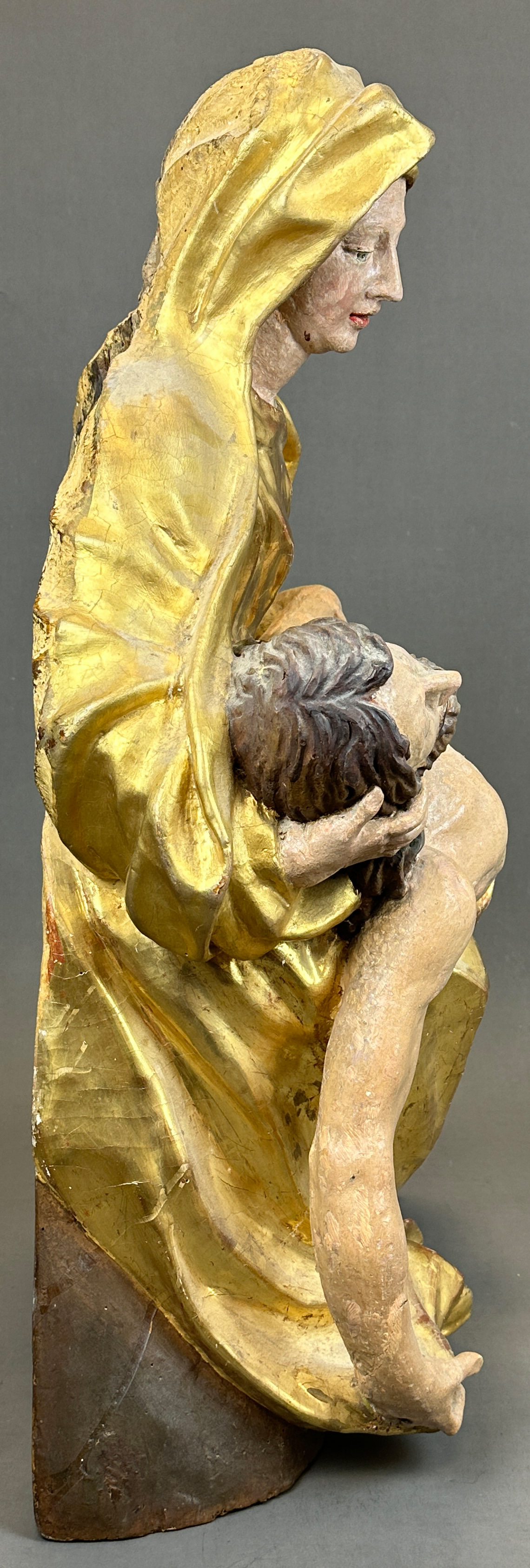 Baroque wooden figure. Lamentation of the Virgin Mary / Pietà. South Germany. - Image 4 of 13