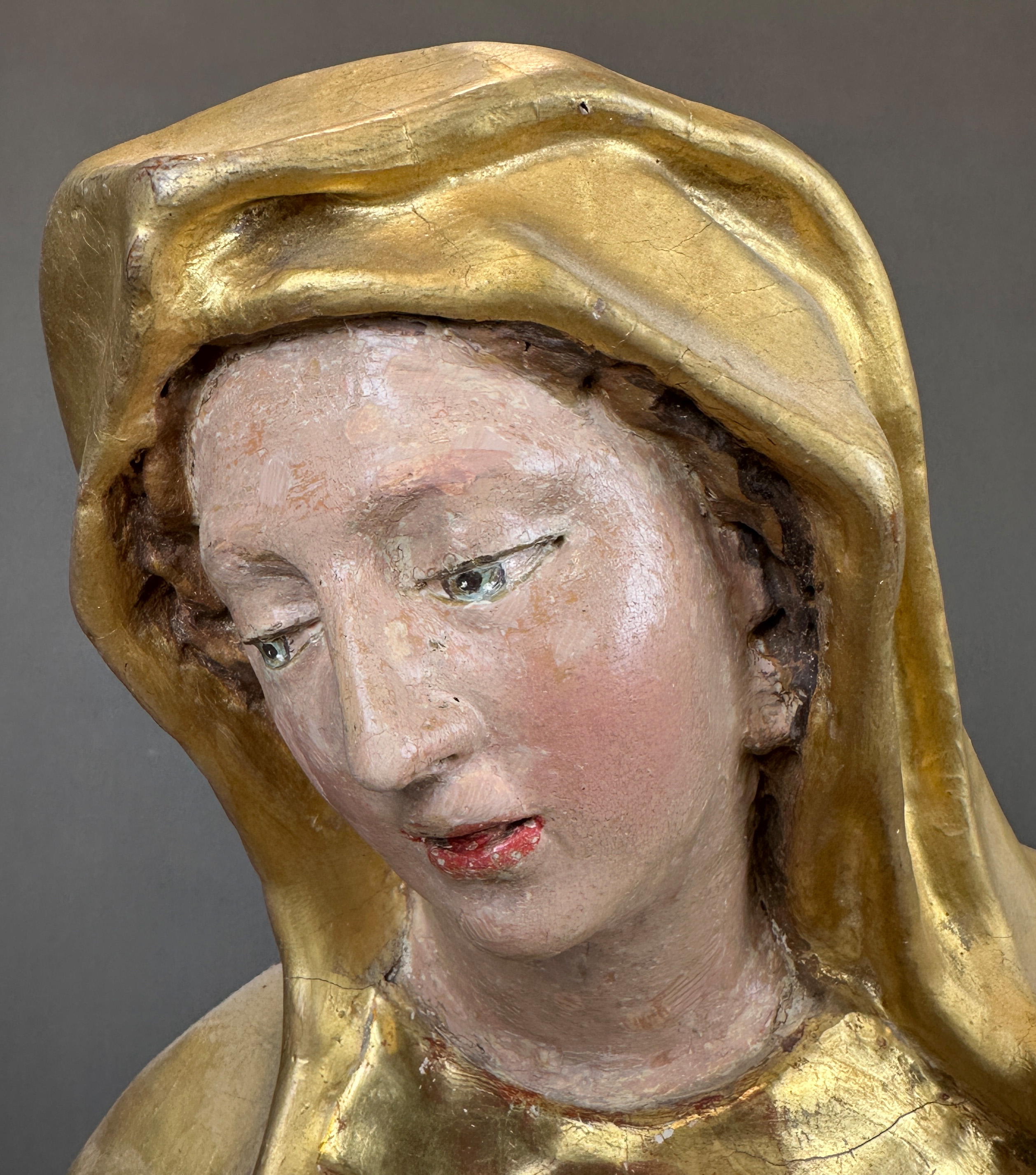 Baroque wooden figure. Lamentation of the Virgin Mary / Pietà. South Germany. - Image 7 of 13