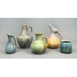 Five ceramic objects. Art Nouveau. Around 1920.