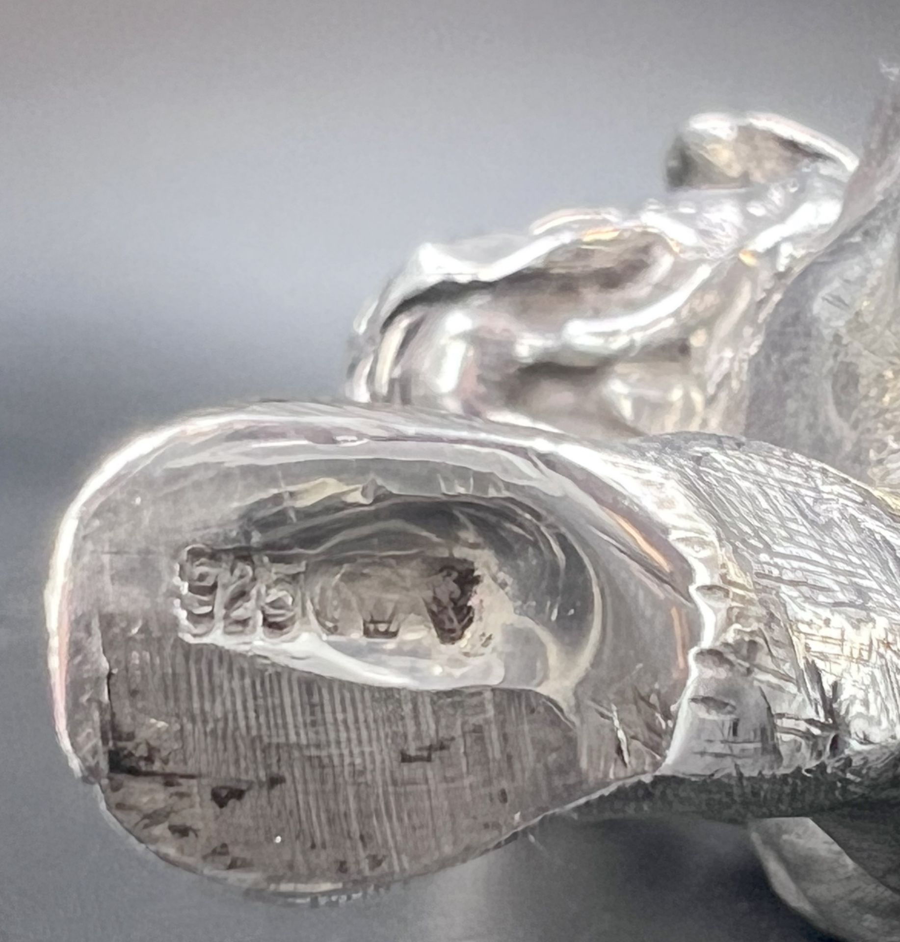 Fine silver bulldog. 925 Sterling silver. 20th century. - Image 8 of 10