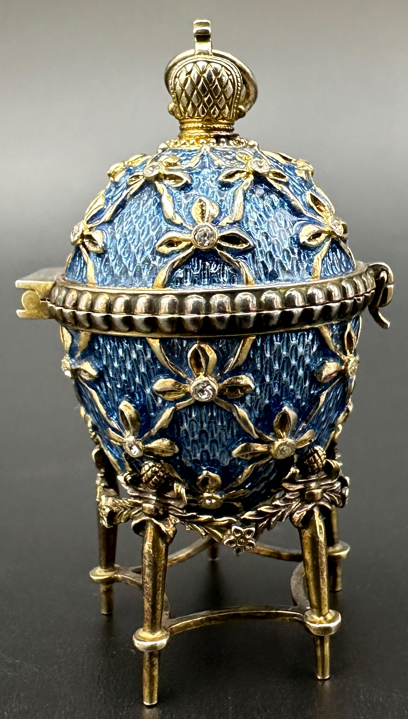 Ornamental Egg with miniature swan. 84 Zolotniki. Saint-Petersburg. Russia. 19th century. - Image 6 of 11