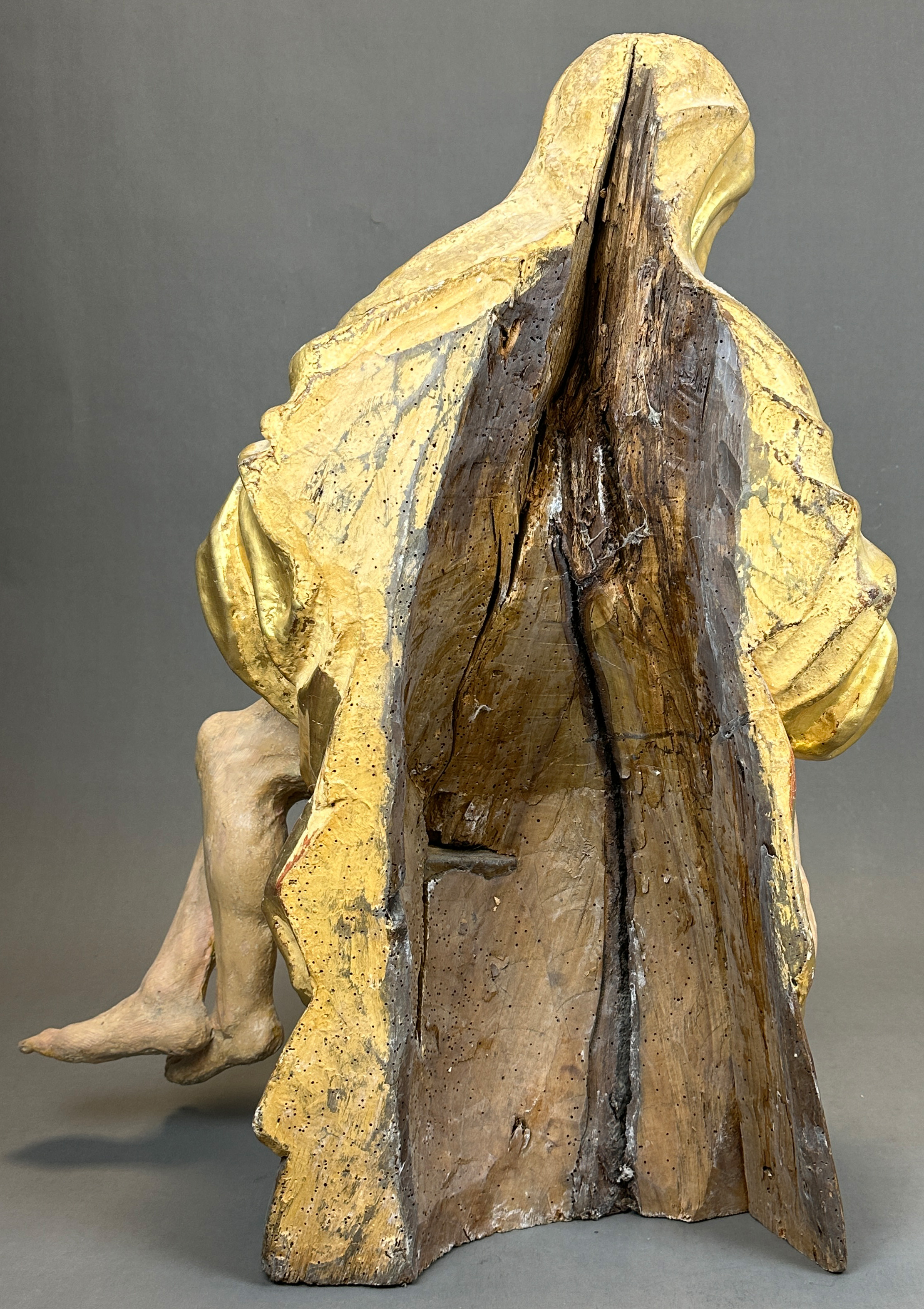 Baroque wooden figure. Lamentation of the Virgin Mary / Pietà. South Germany. - Image 3 of 13