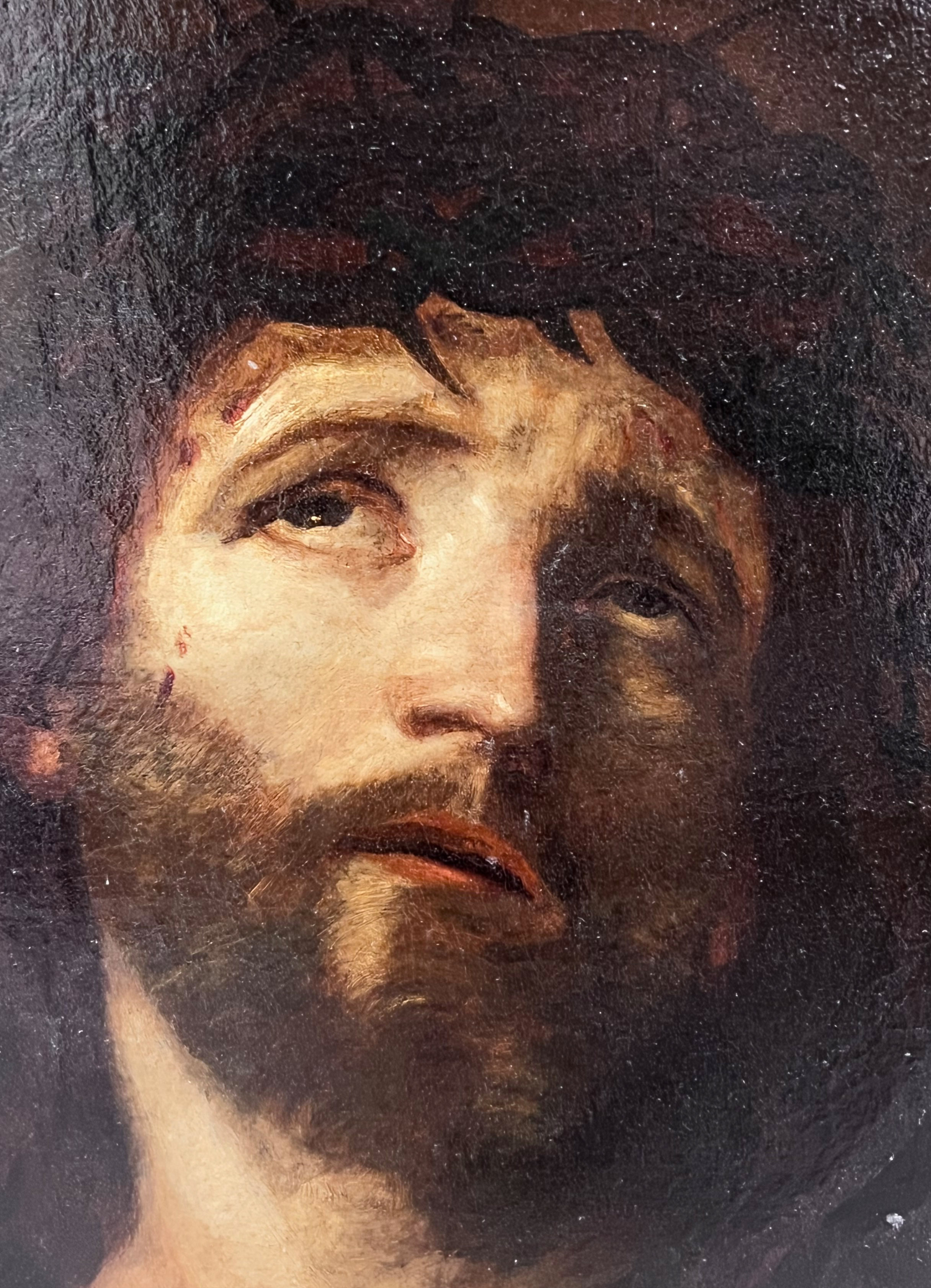 Guido RENI (1575 - 1642) Copy after. "Christ with crown of thorns". - Image 5 of 9